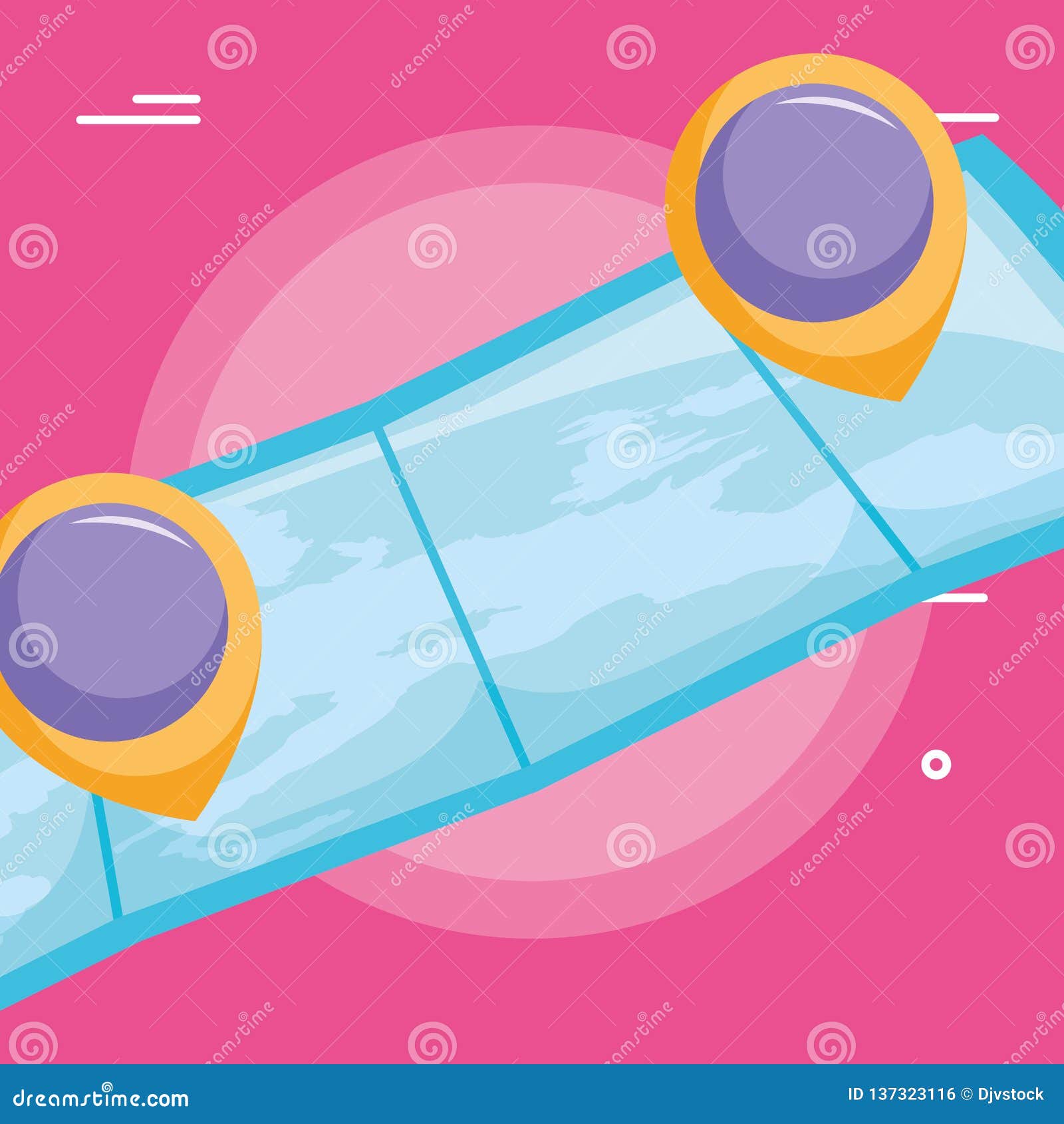 Map and Location Pins Design Stock Vector Illustration of globes