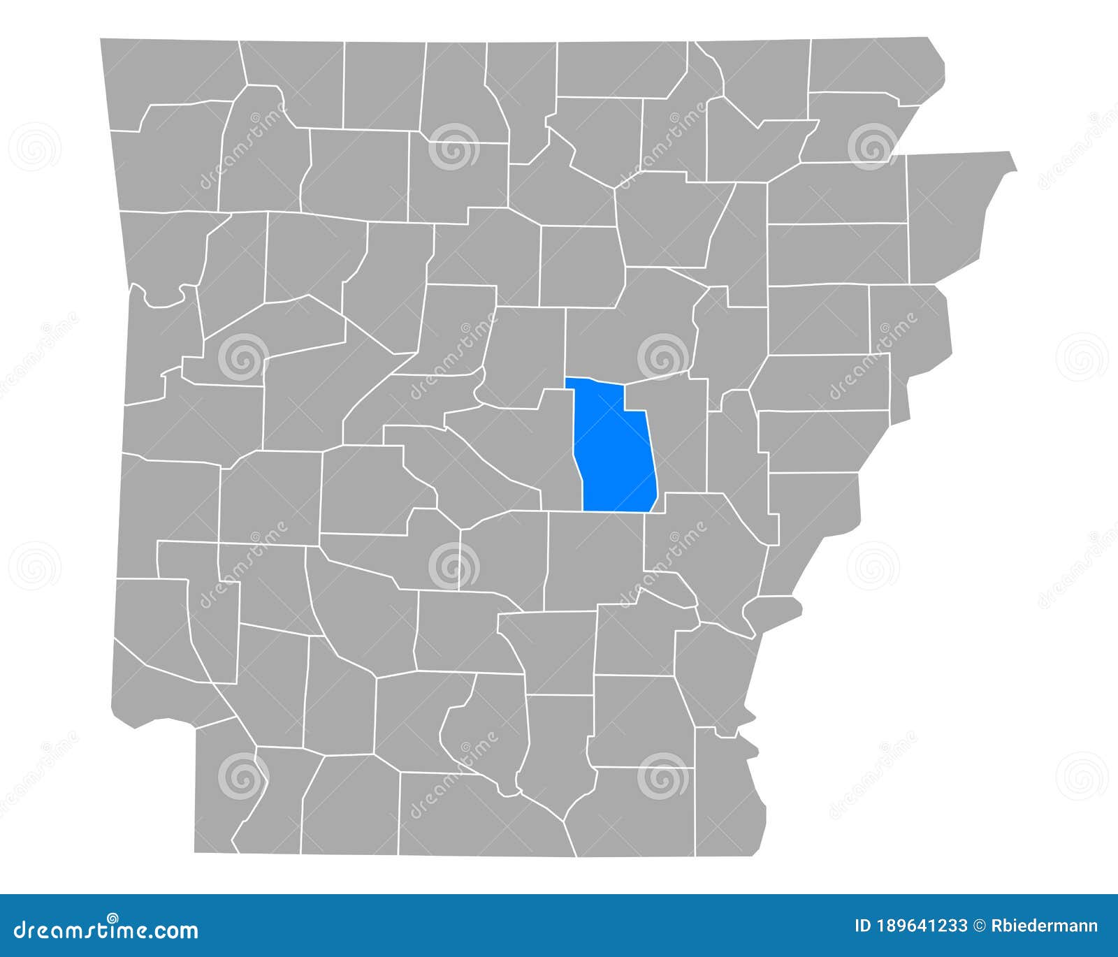 Arkansas, Lonoke County Map Vector Illustration