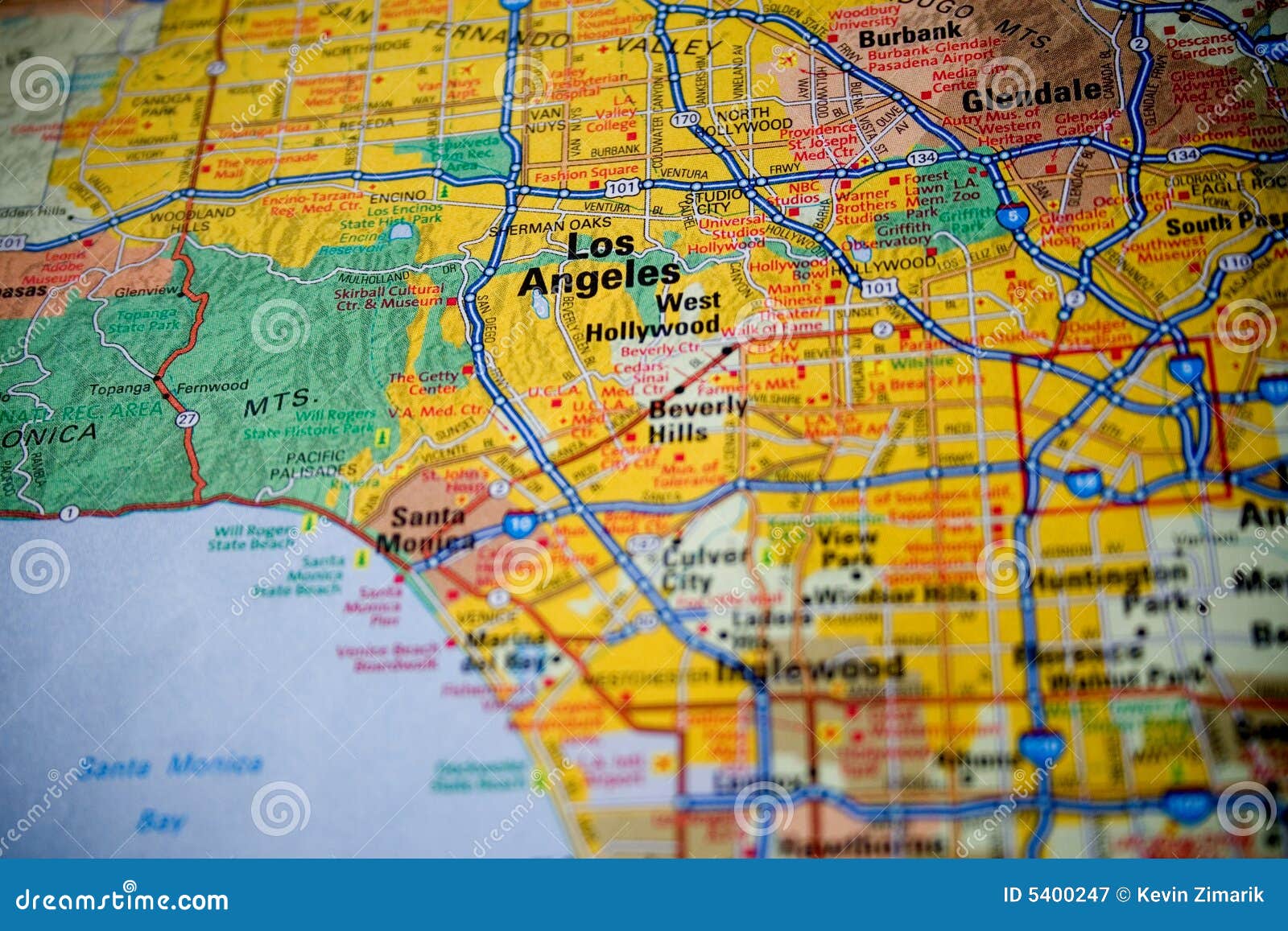 map of los angeles