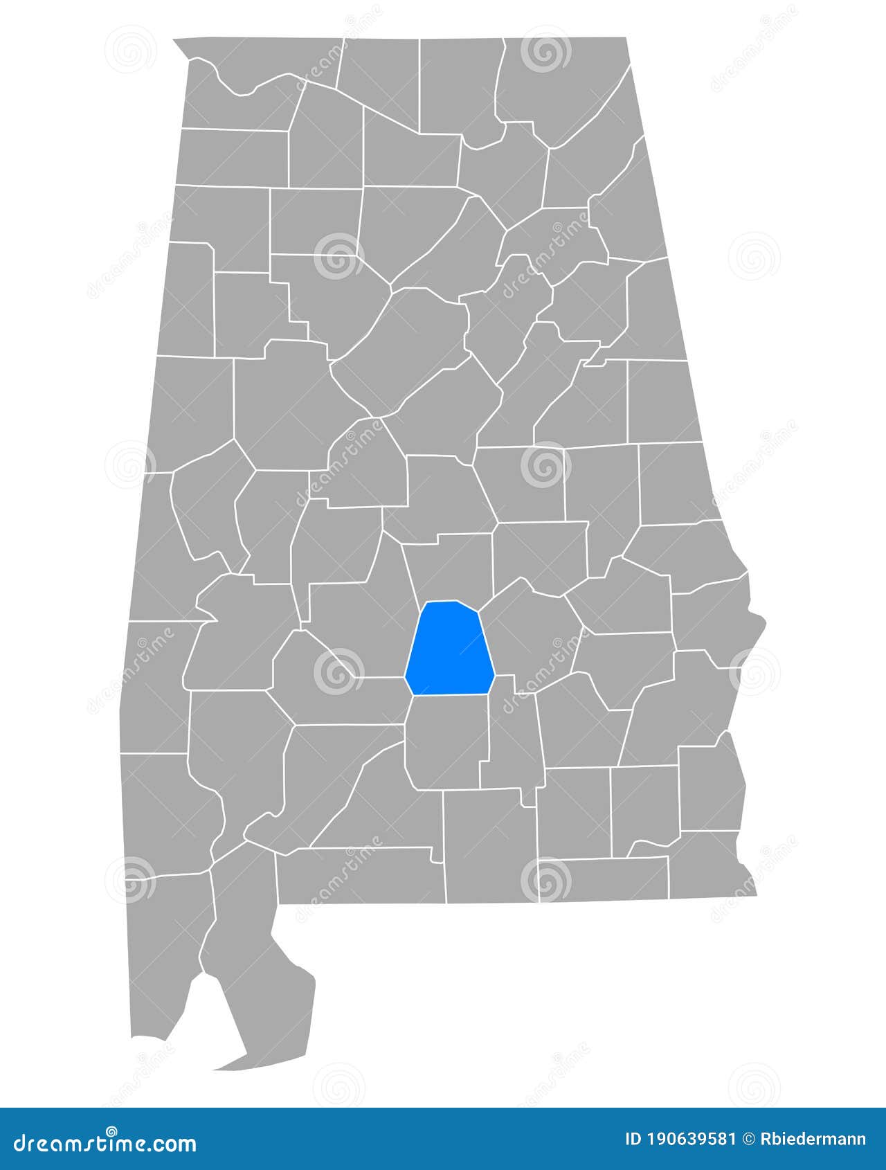Map of Lowndes in Alabama stock vector. Illustration of locator 190639581