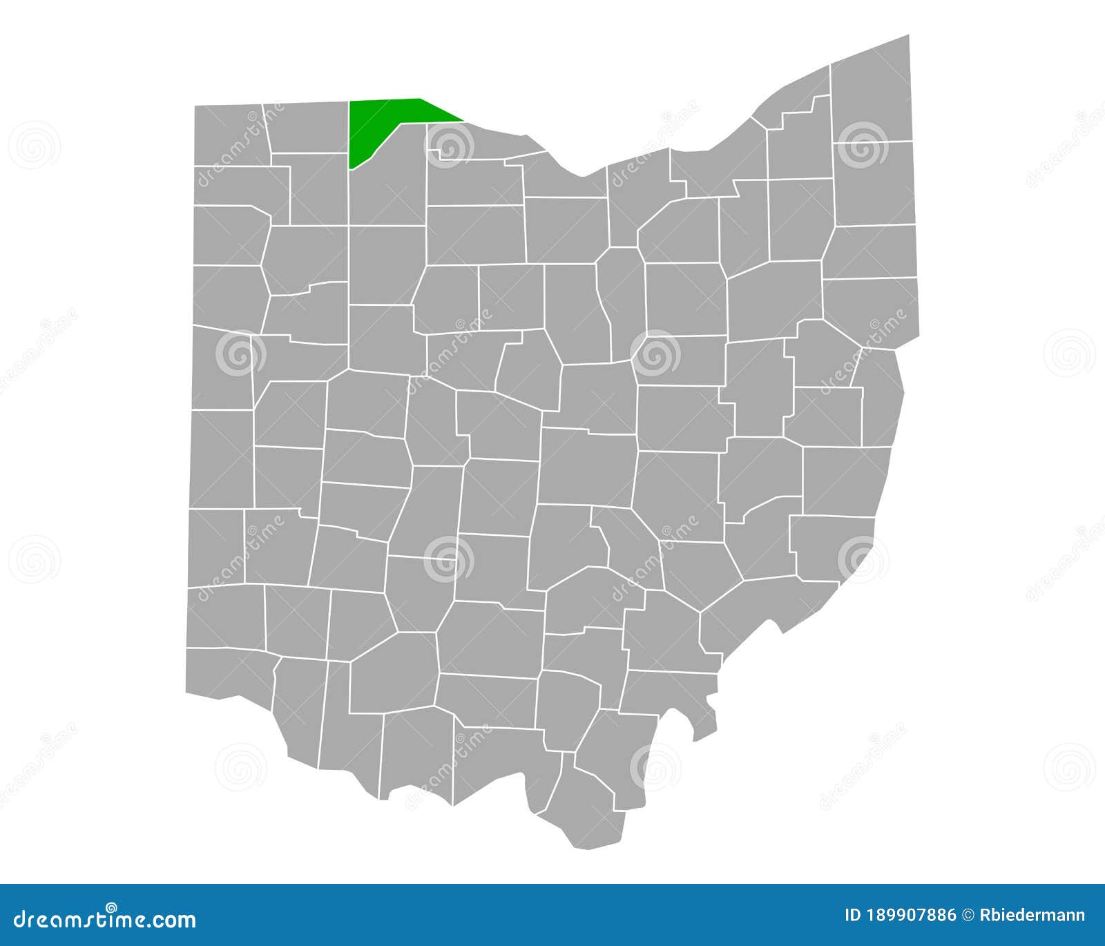 Map of Lucas in Ohio stock vector. Illustration of ohio 189907886