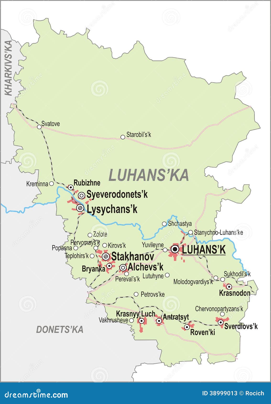 map of luhansk oblast