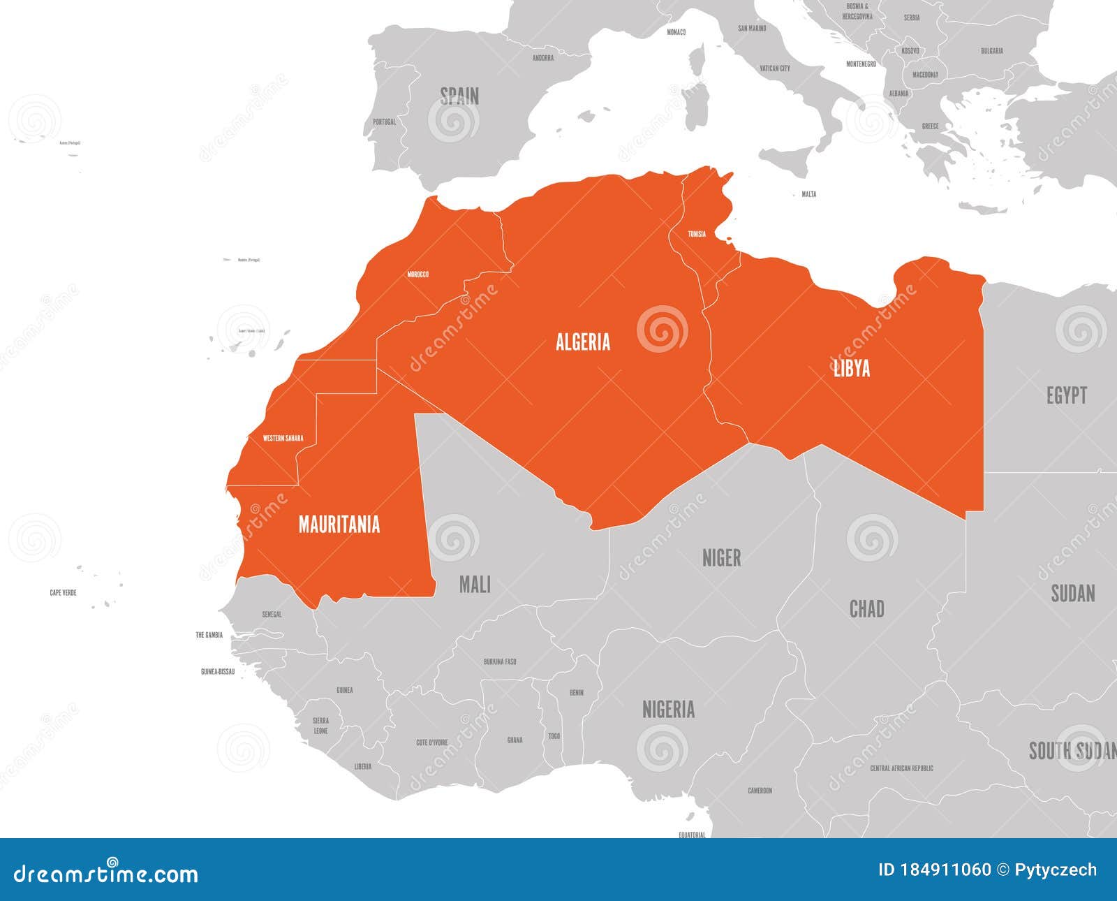 Магриба страны входящие. Союз арабского Магриба на карте Африки. Магриб на карте. Страны Магриба. Страны Магриба на карте.
