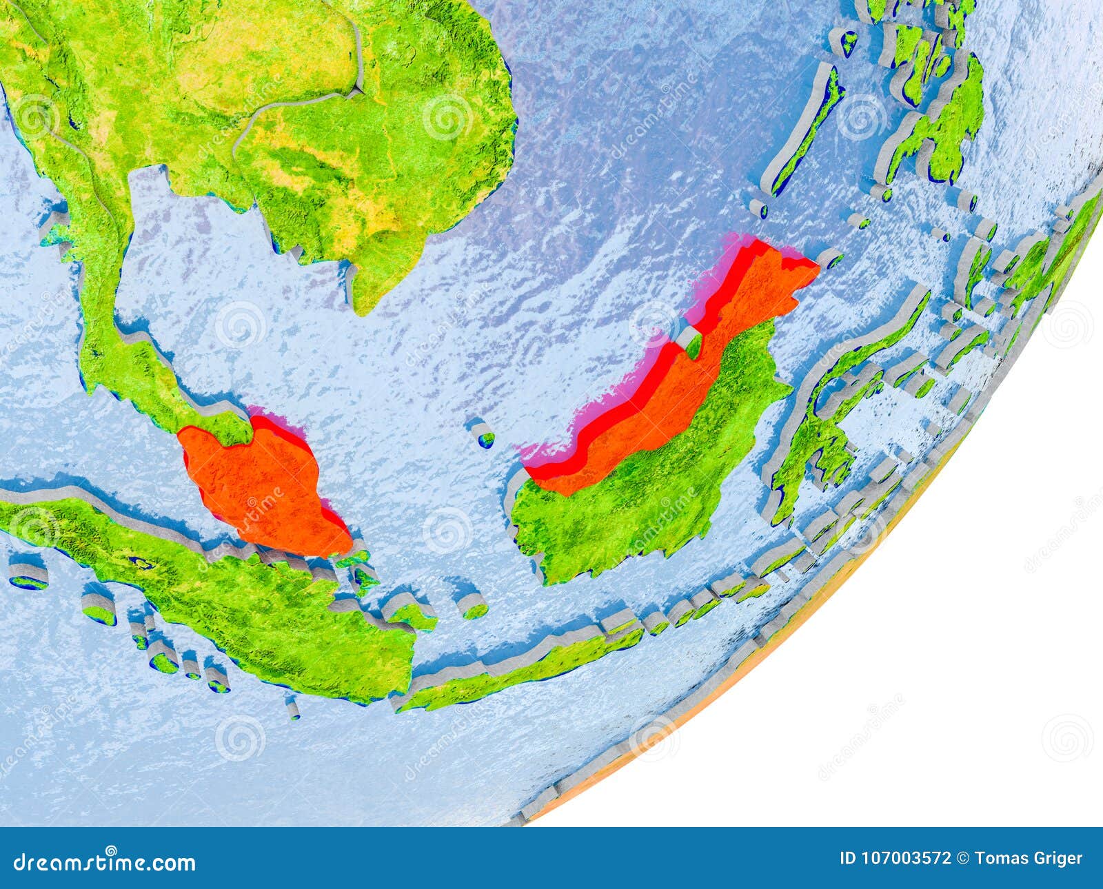 Map Of Malaysia On Earth Stock Photo Image Of Malaysia 107003572 Map Malaysia Earth D Render Malaysia Political Globe Embossed Countries Real Land Surface Water Place 107003572