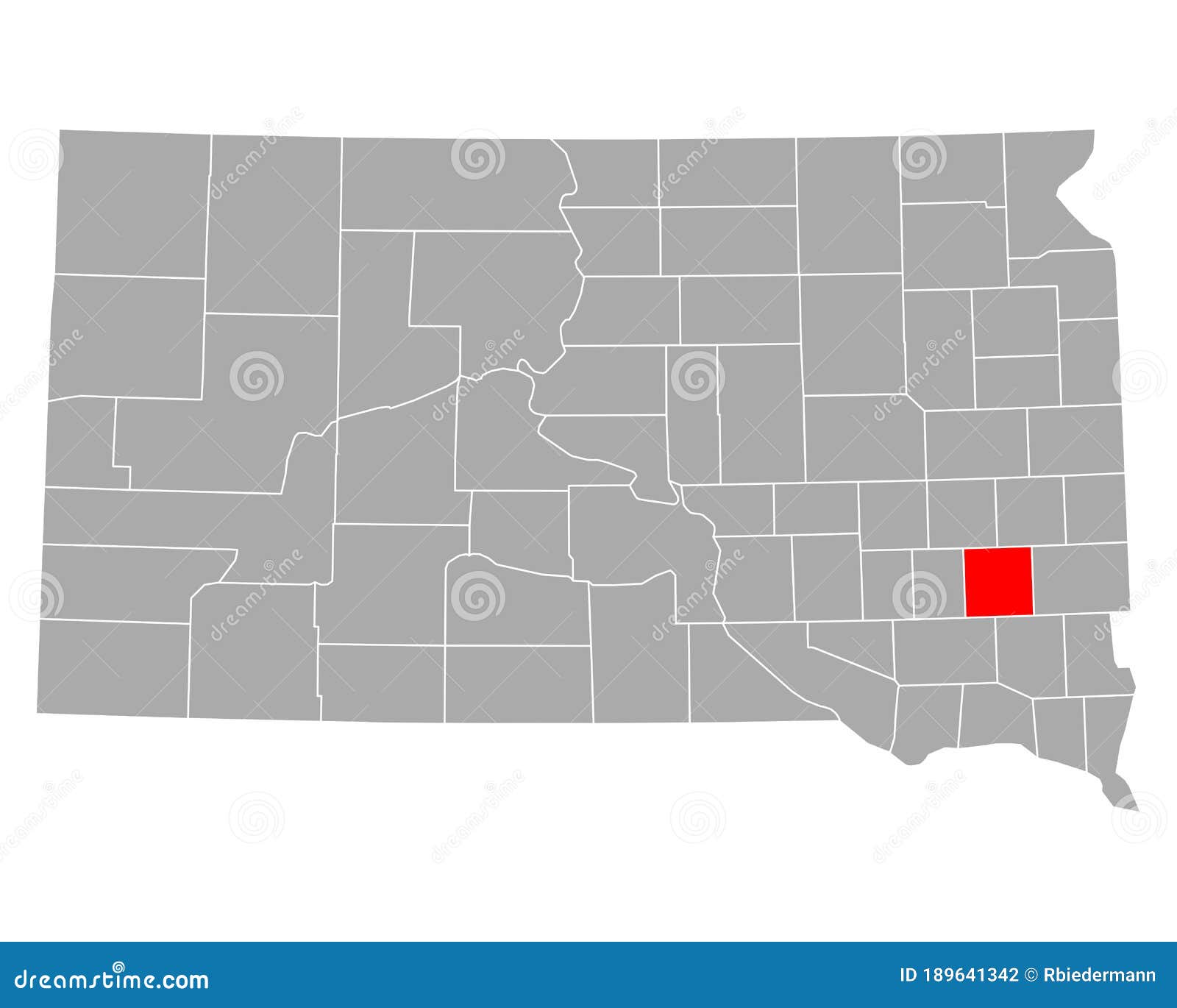 Map of McCook in South Dakota Stock Vector Illustration of isolated