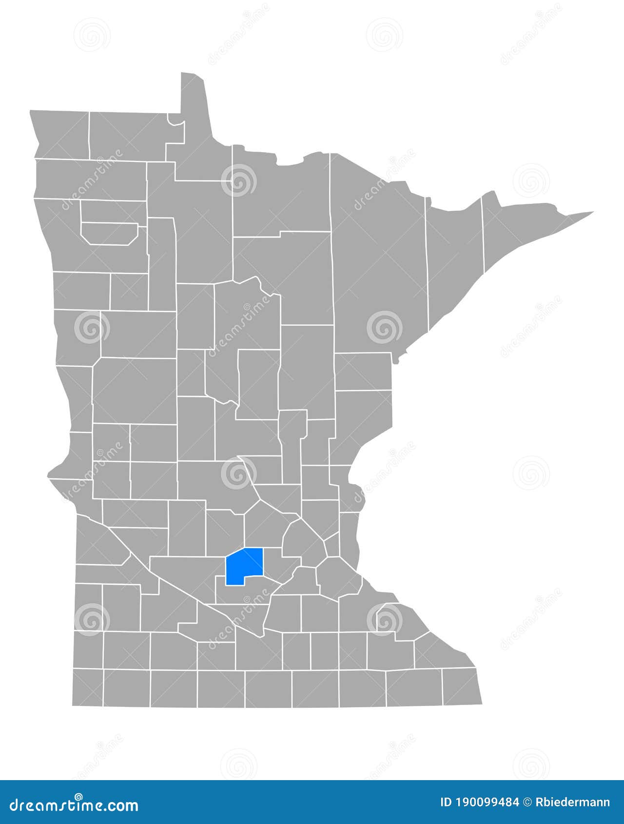 Map of McLeod in Minnesota stock vector. Illustration of gray 190099484