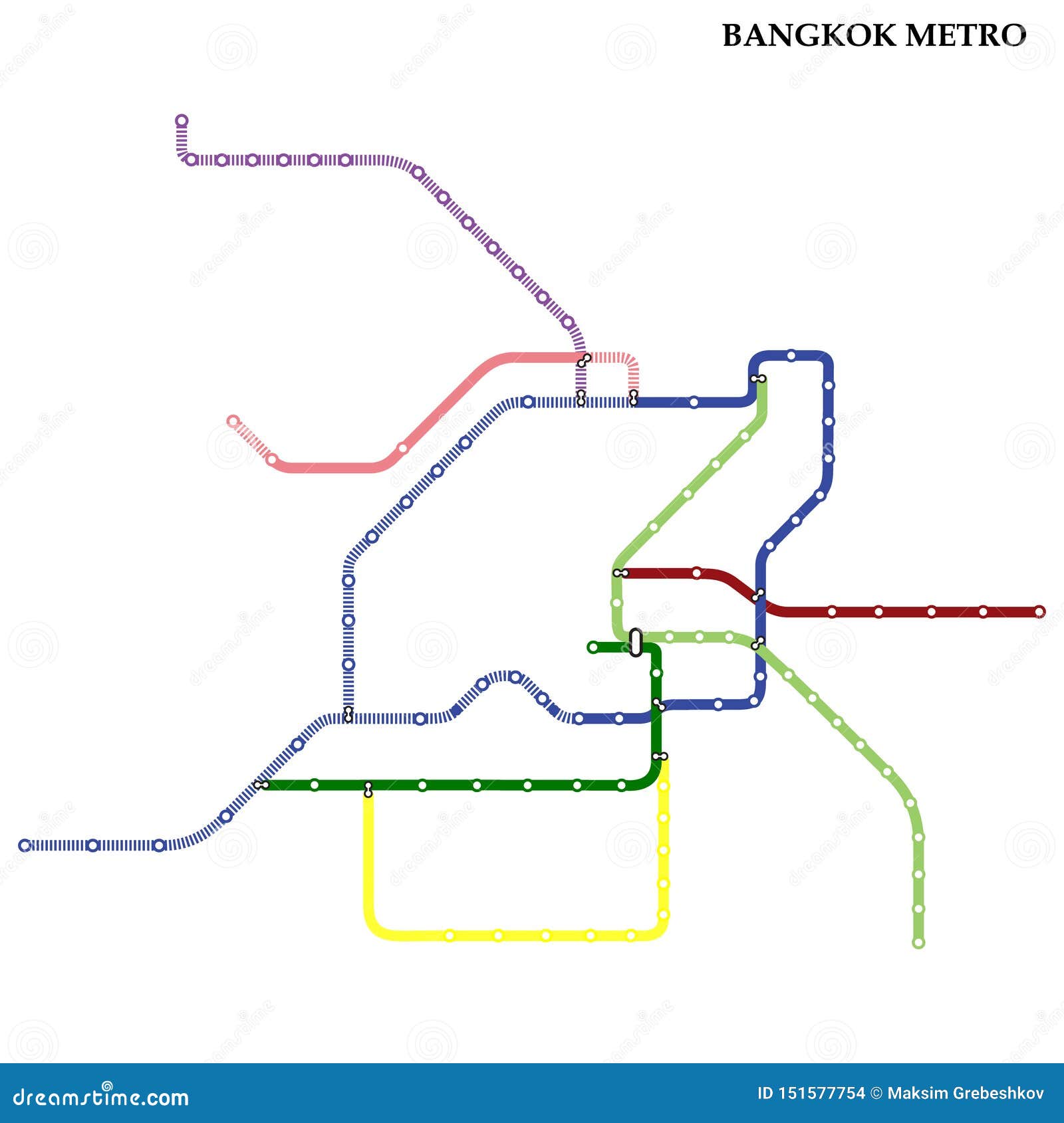 Map of the metro, Subway stock illustration. Illustration of public ...