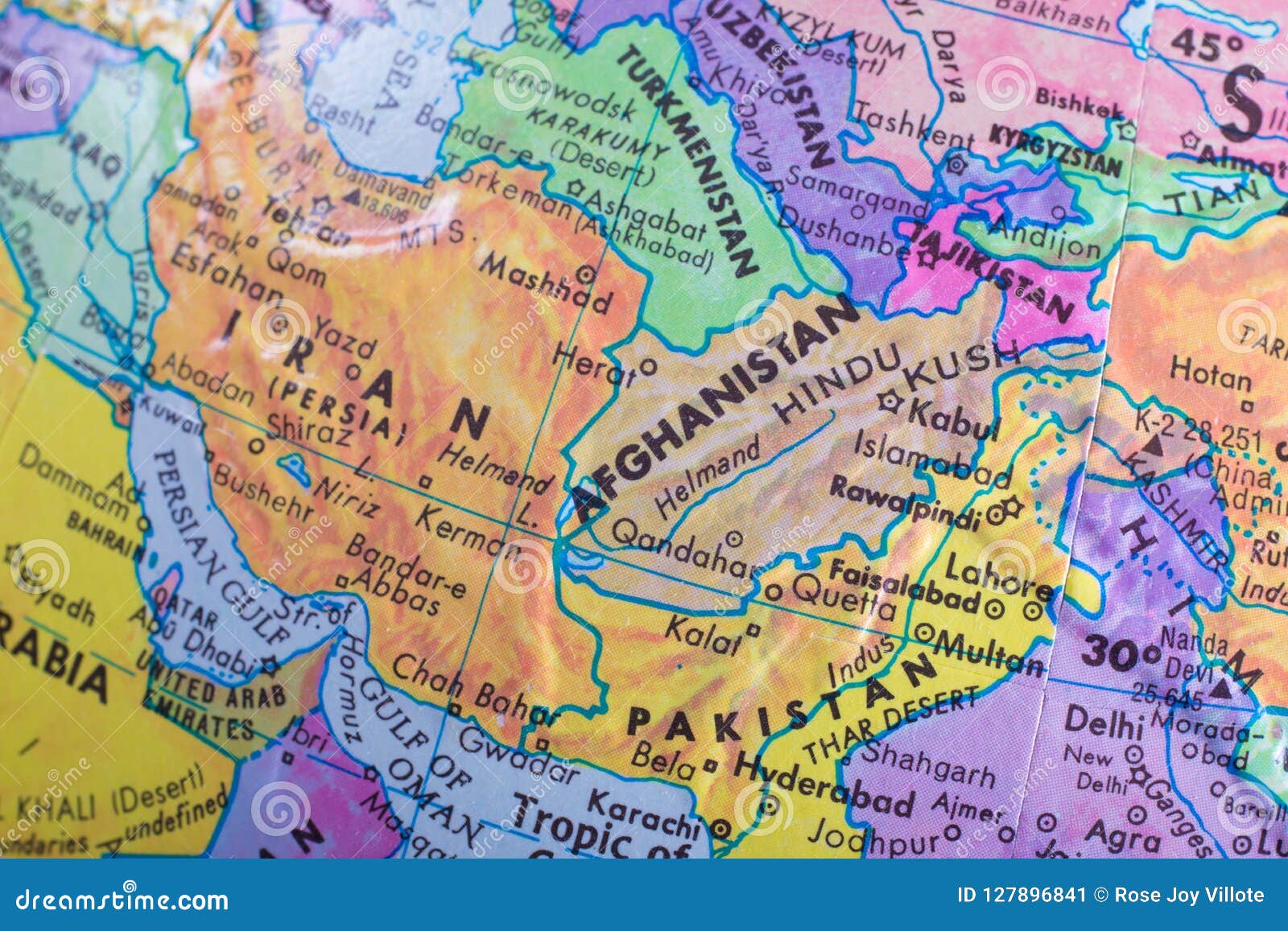 Map Of Middle Eastern Countries In The Easten Part Stock Image Image