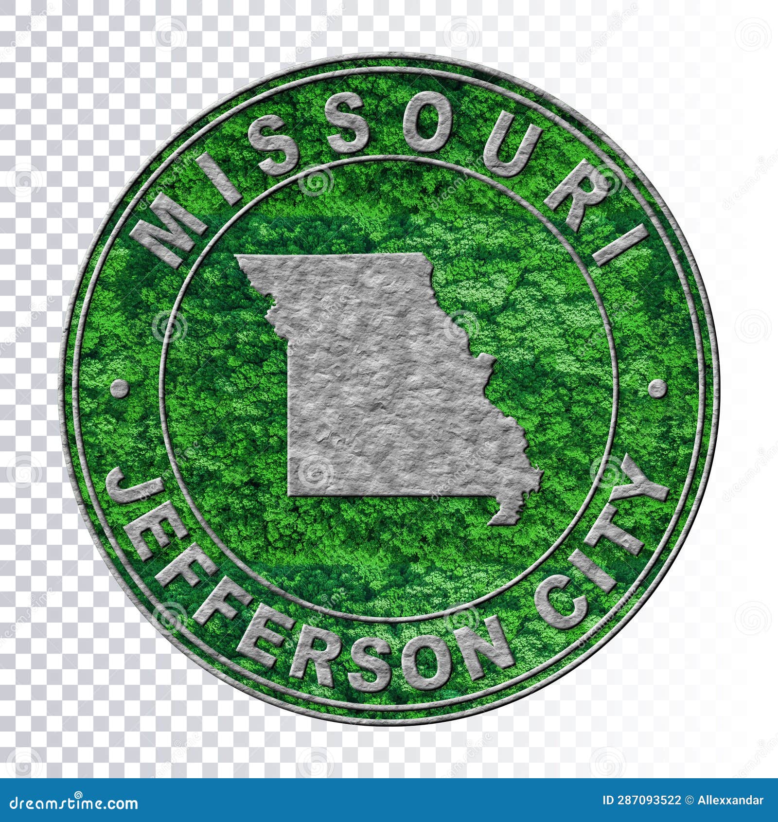 Map of Missouri, Environment Concept, Co2 Emission Concept Stock