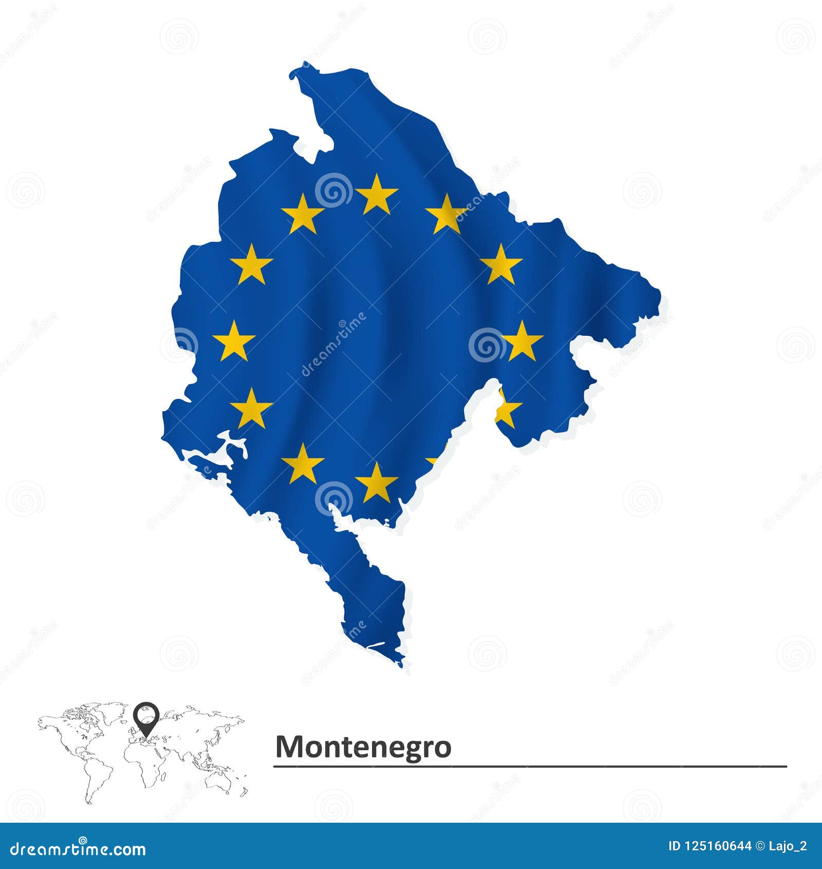 map-of-montenegro-with-european-union-flag-stock-vector-illustration