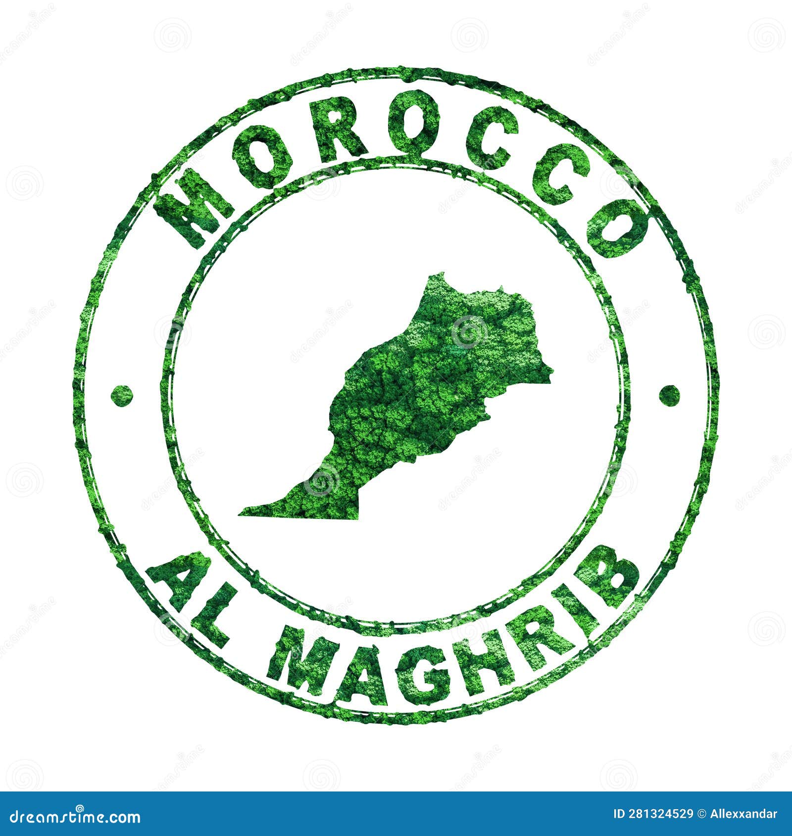 Map of Morocco, Postal Stamp, Sustainable Development, CO2 Emission