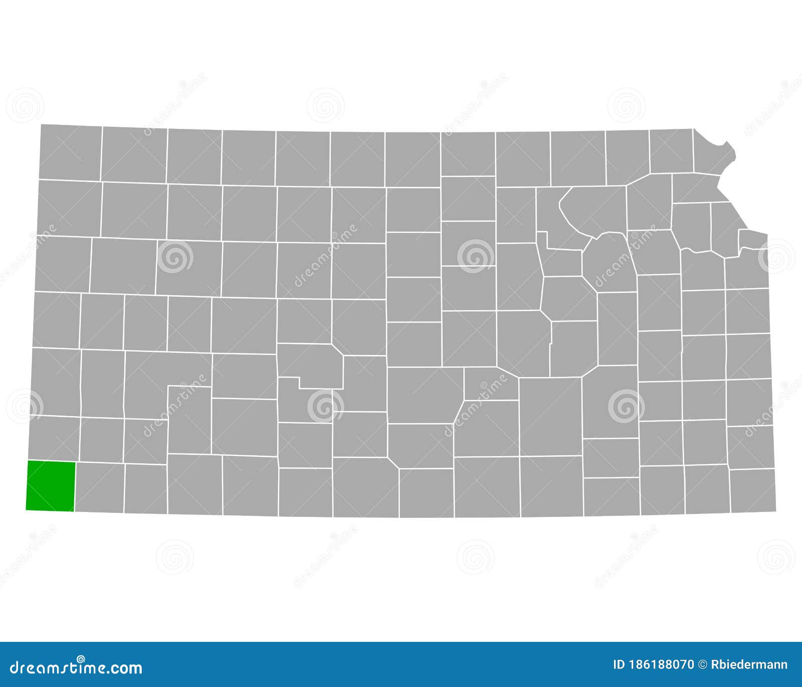 Location Map Of The Morton County Of North Dakota, USA Cartoon Vector