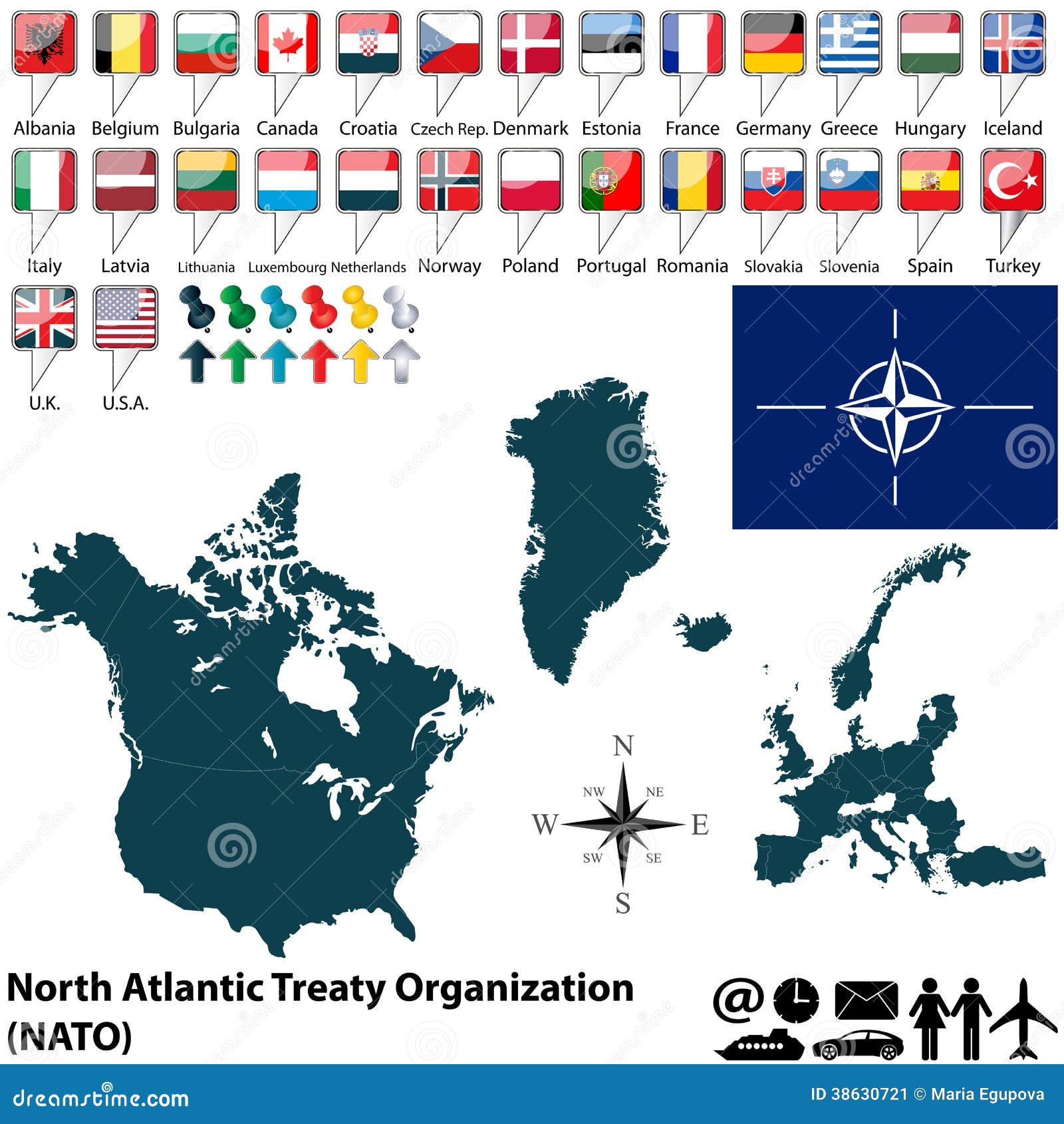 Nato Flag Map