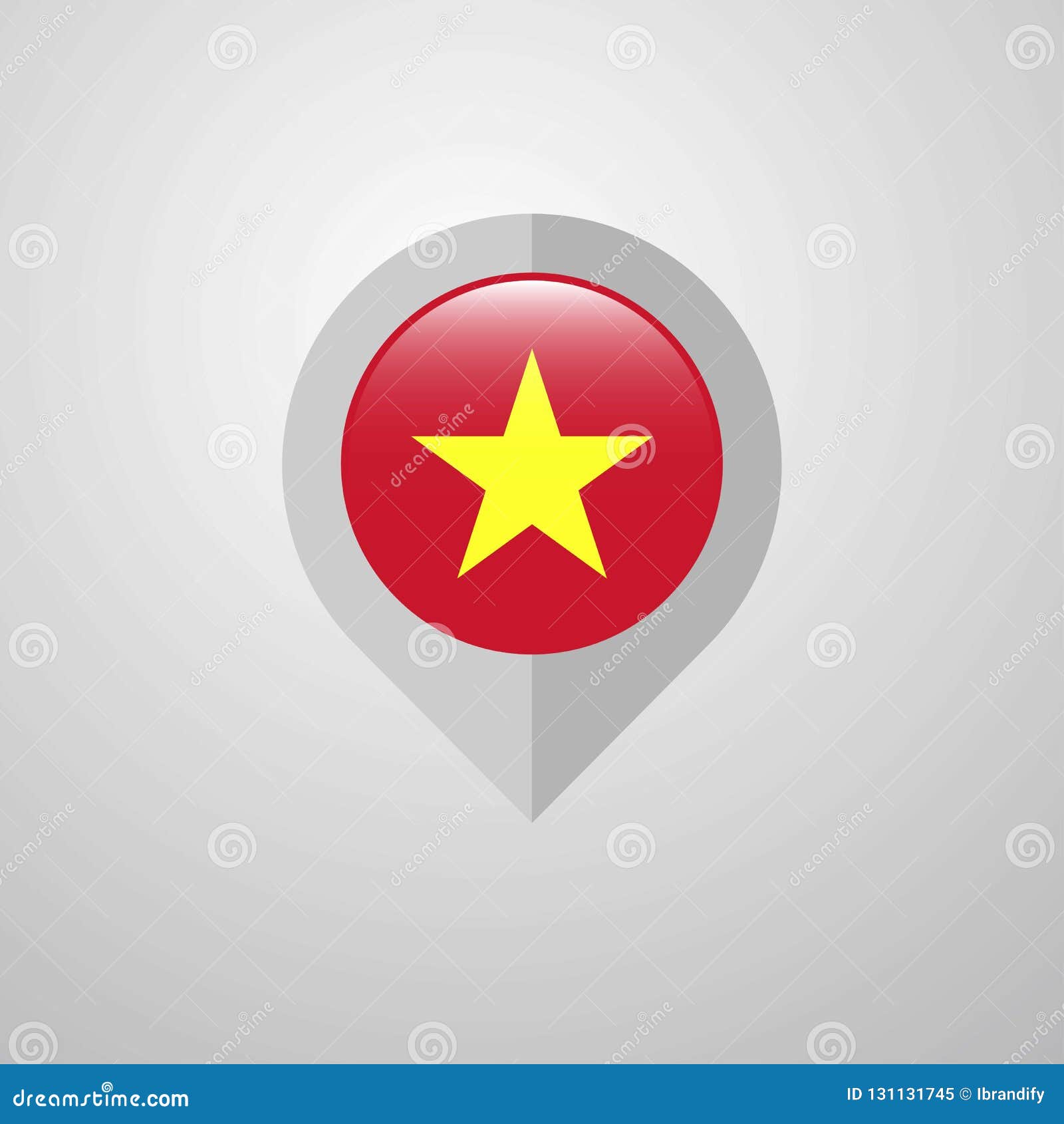 Map Navigation Pointer With Vietnam Flag Design Vector Stock Vector
