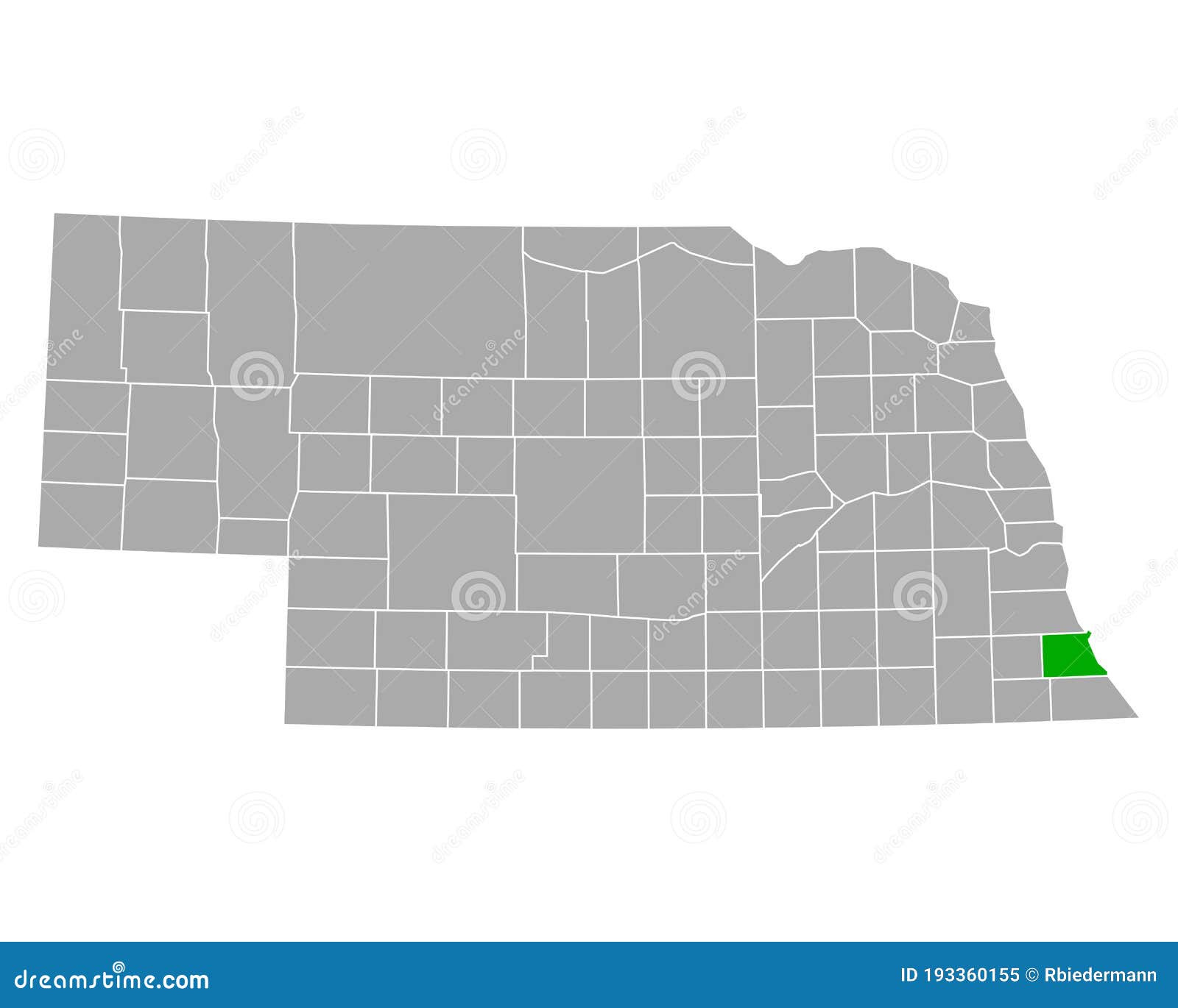 Map of Nemaha in Nebraska stock vector. Illustration of county 193360155