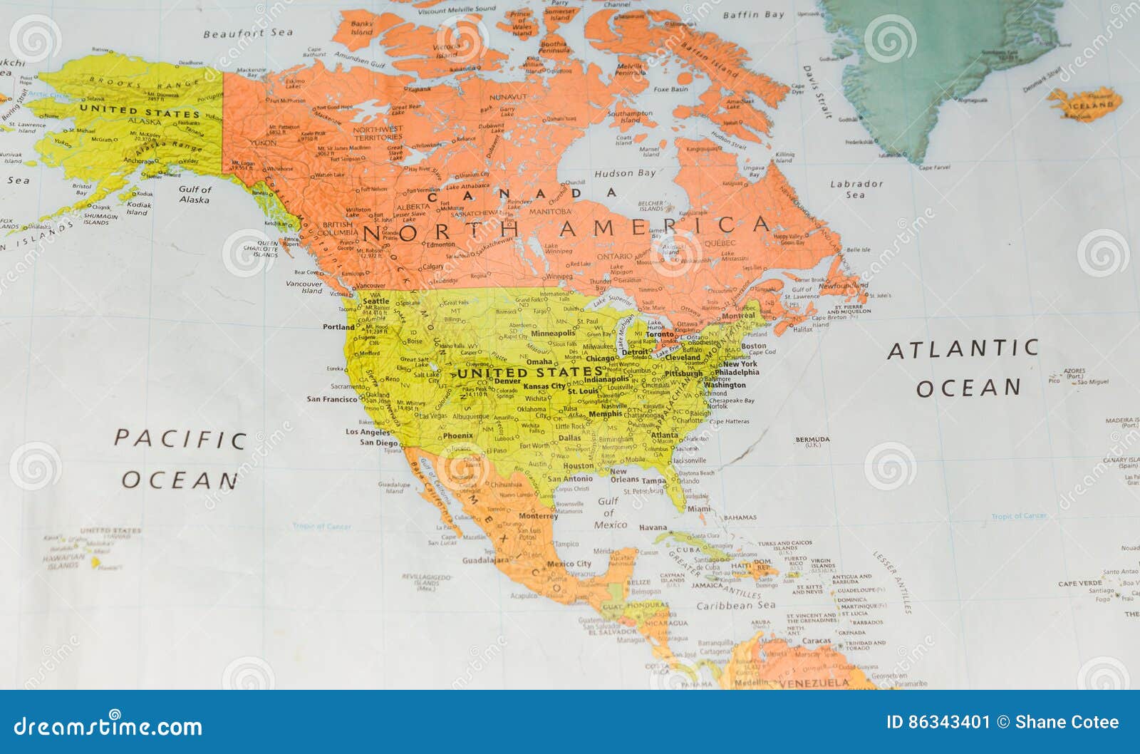 Atlantic Ocean Map North America 