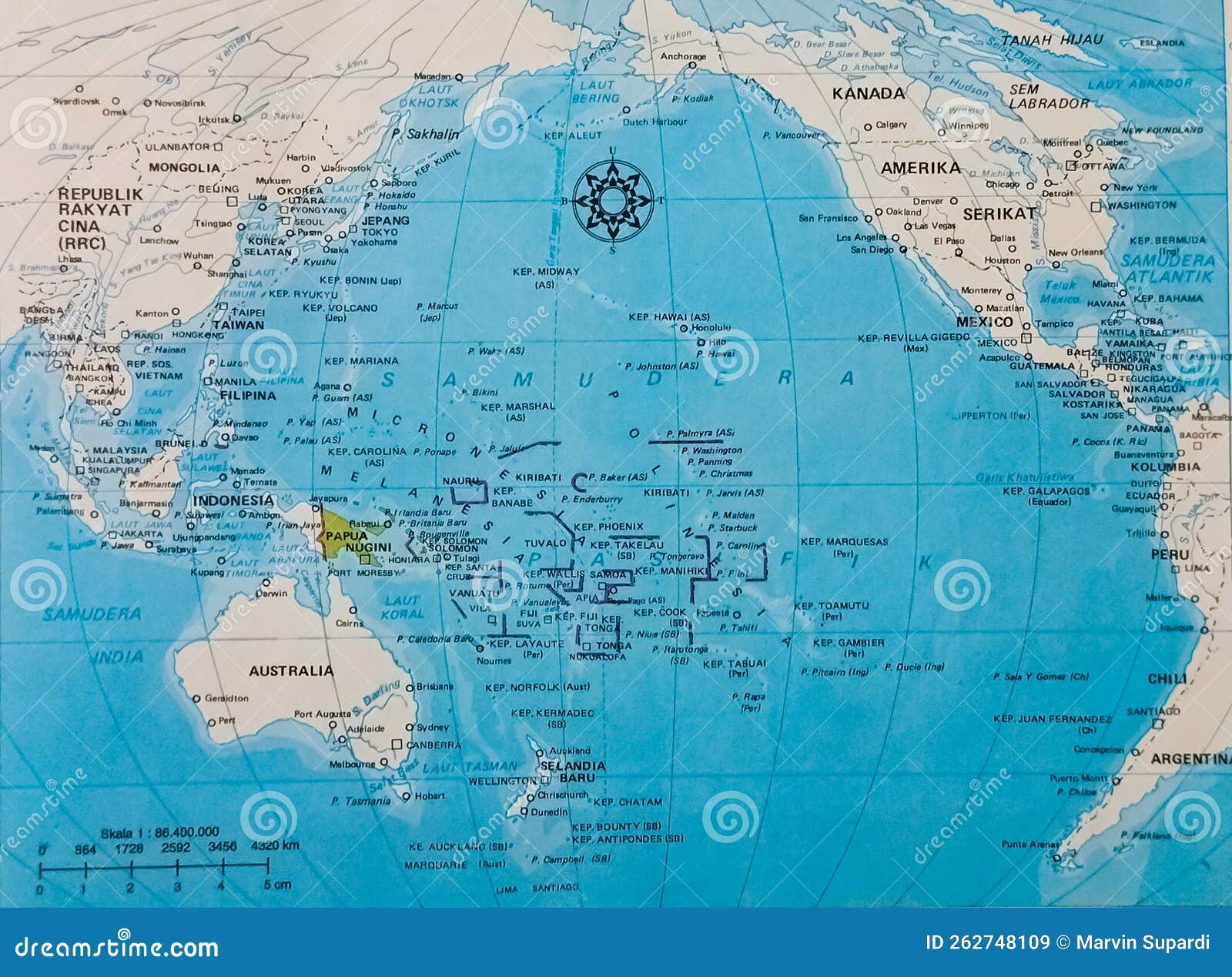 Map of Oceania Countries. Close Up Stock Image - Image of terrain