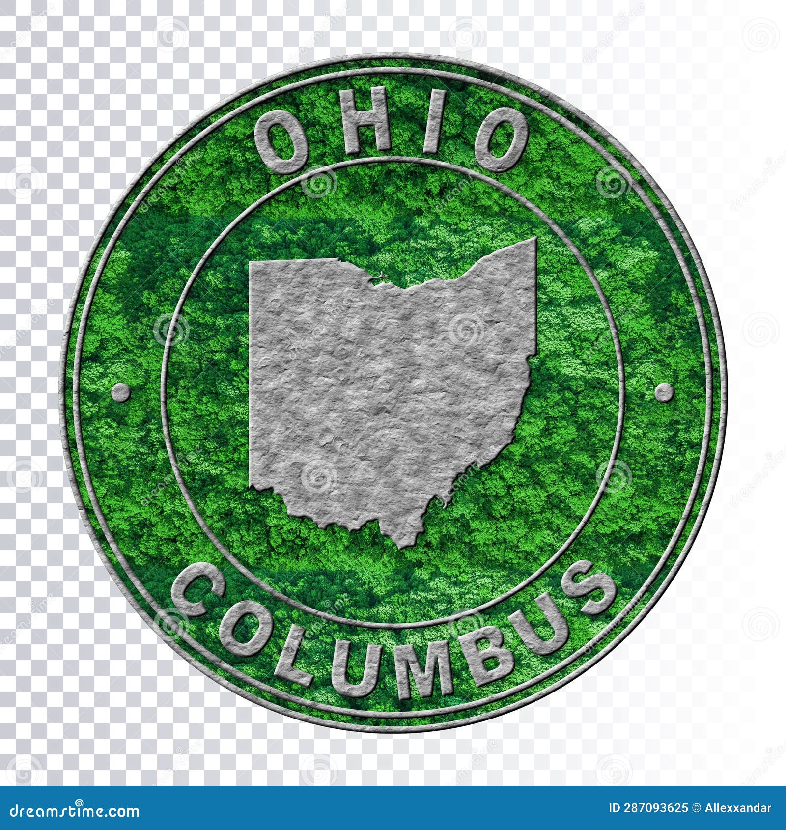 Map of Ohio, Environment Concept, Co2 Emission Concept Stock Illustration Illustration of
