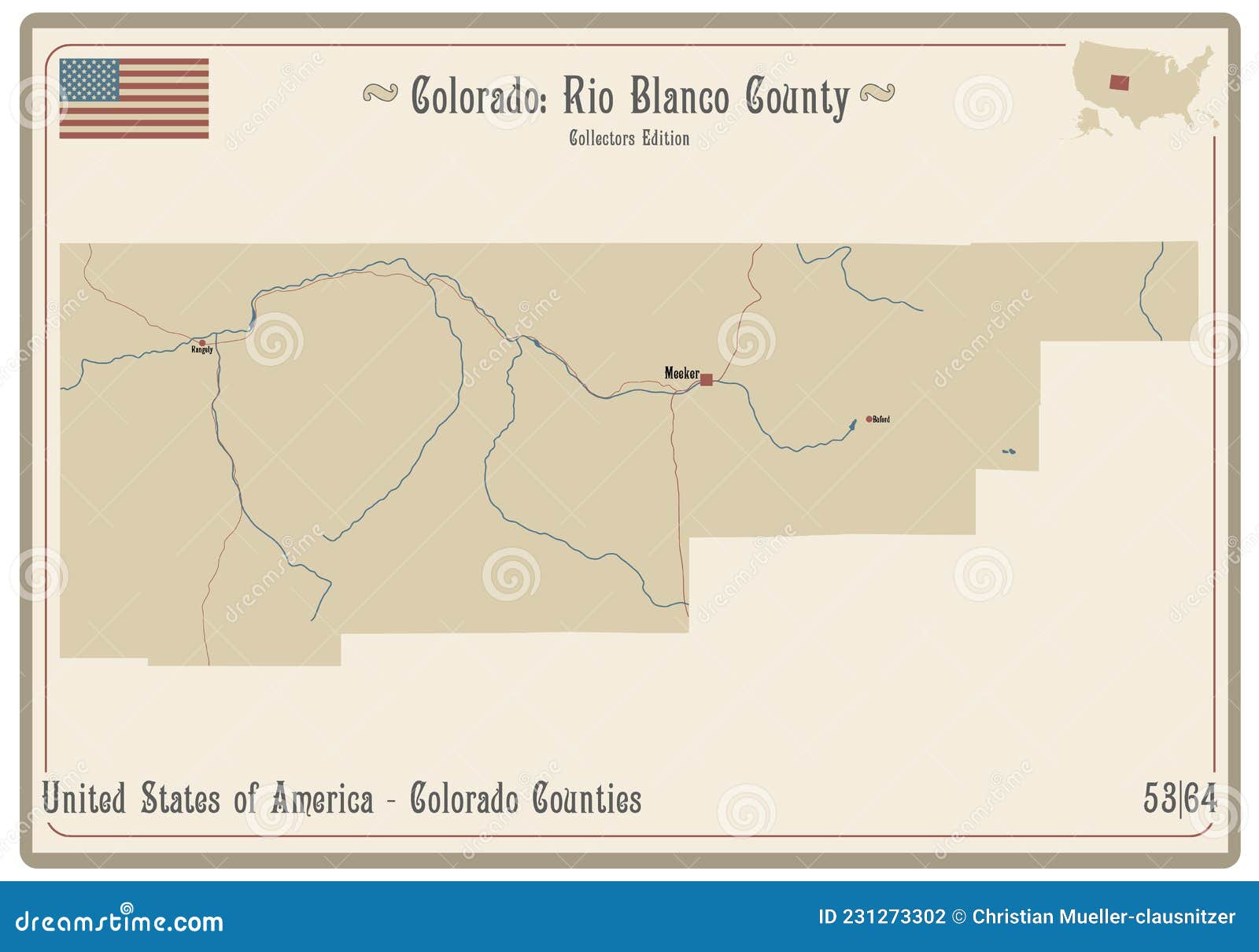 map of rio blanco county in colorado