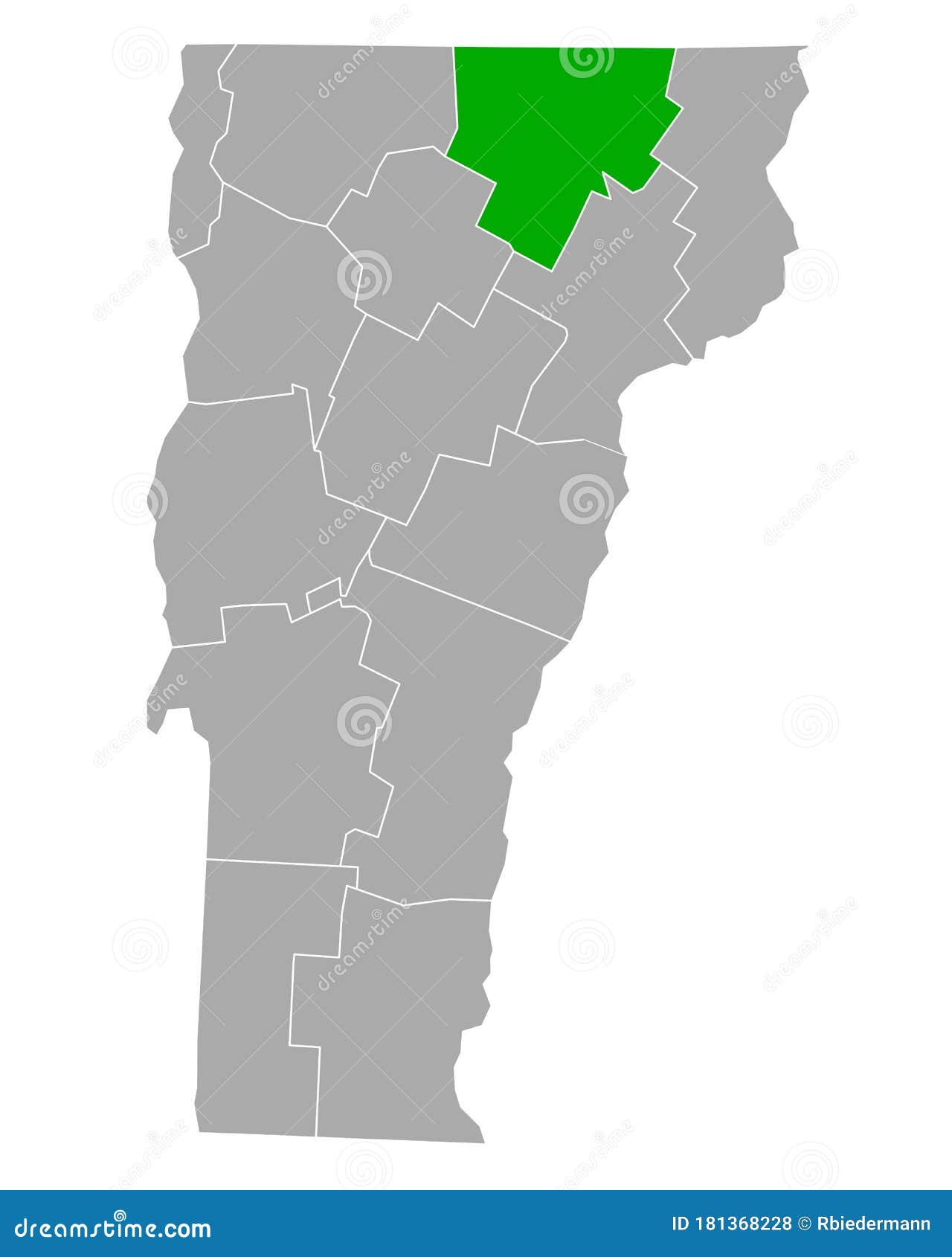 Map of Orleans in Vermont stock vector. Illustration of region 181368228