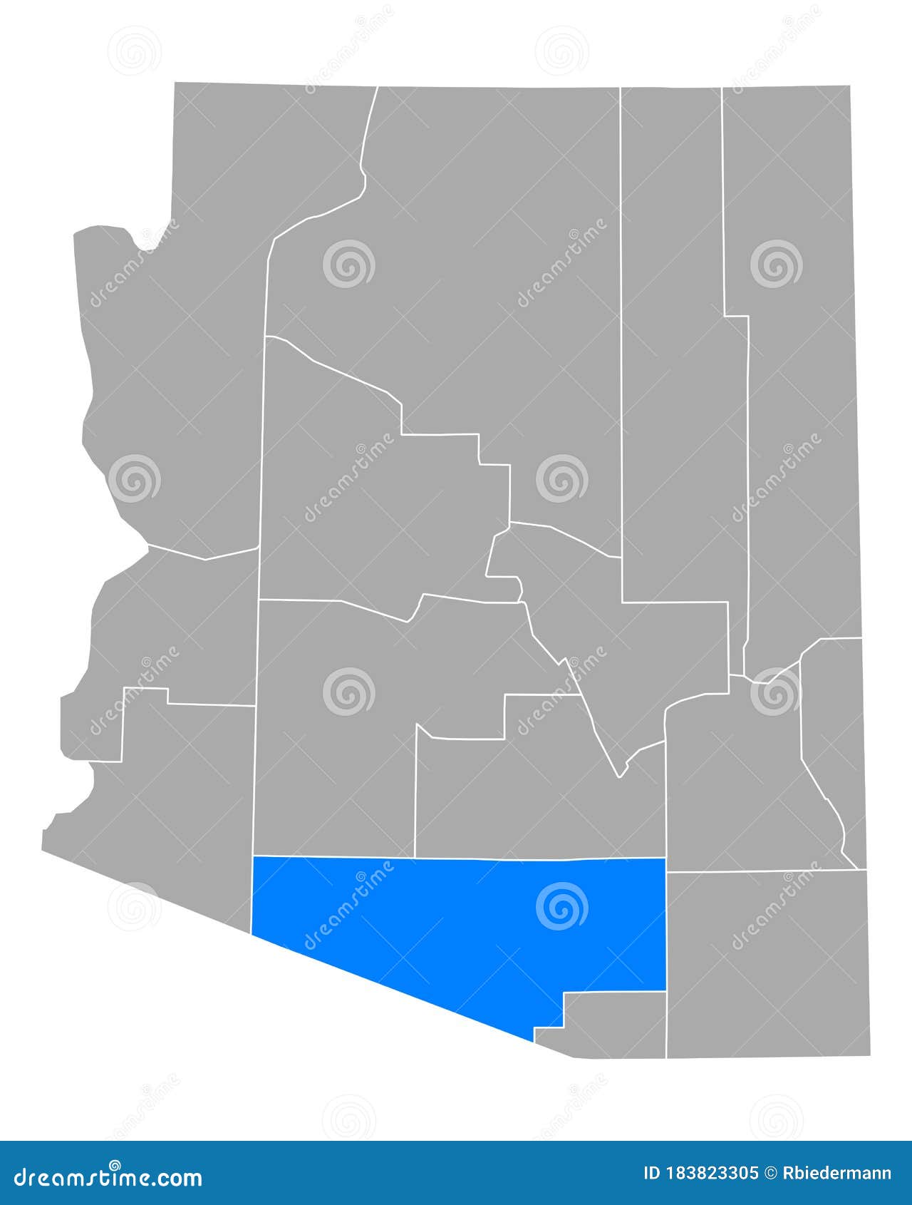 Map of Pima in Arizona stock vector. Illustration of vector 183823305