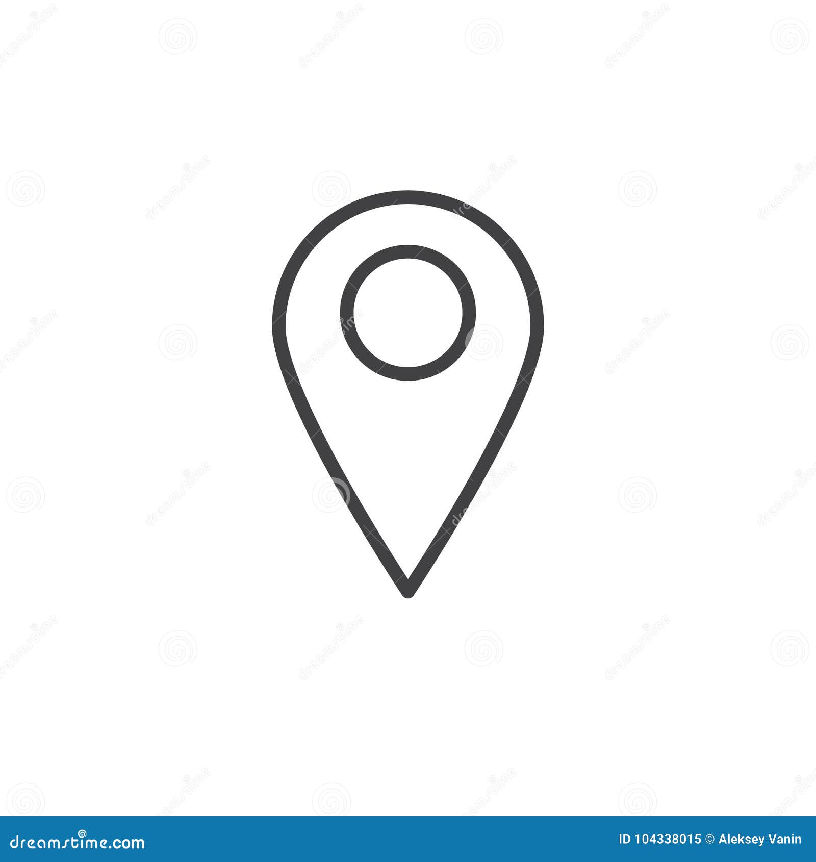 map pointer line icon