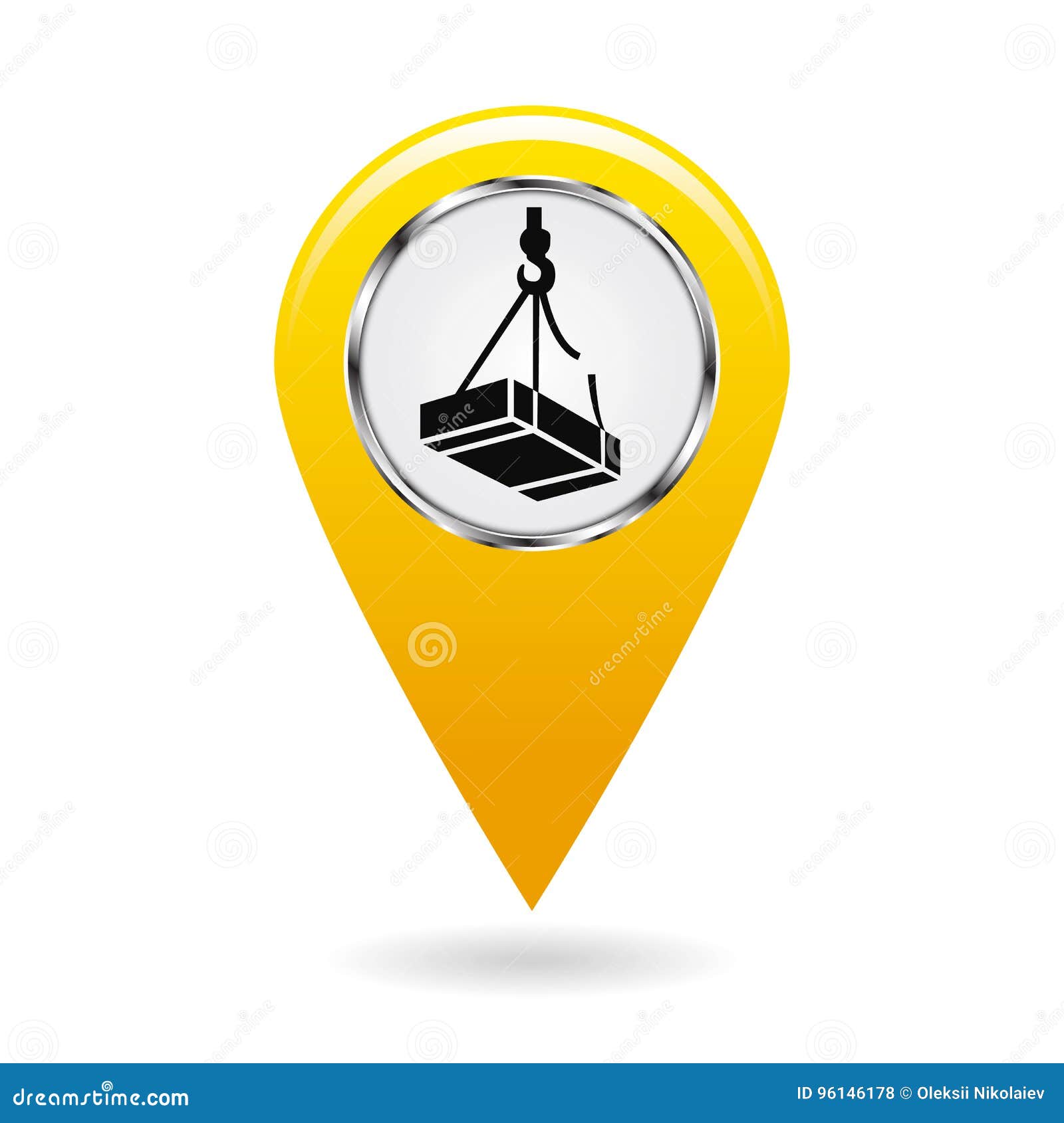 Map Pointer. Safety Symbol. Caution May Drop Shipping. Location and