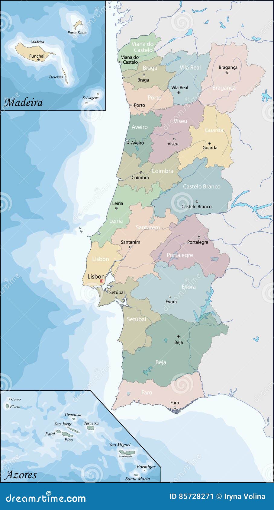 Portugal Map  HD Map of the Portugal to Free Download