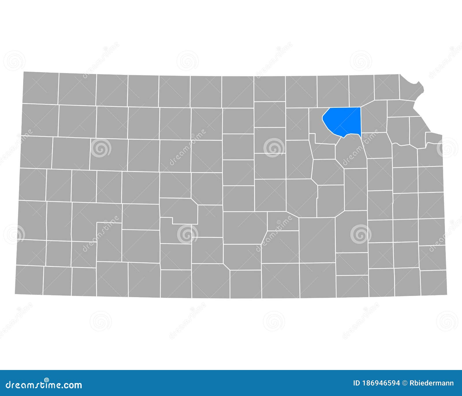 Map of Pottawatomie in Kansas Stock Vector Illustration of kansas
