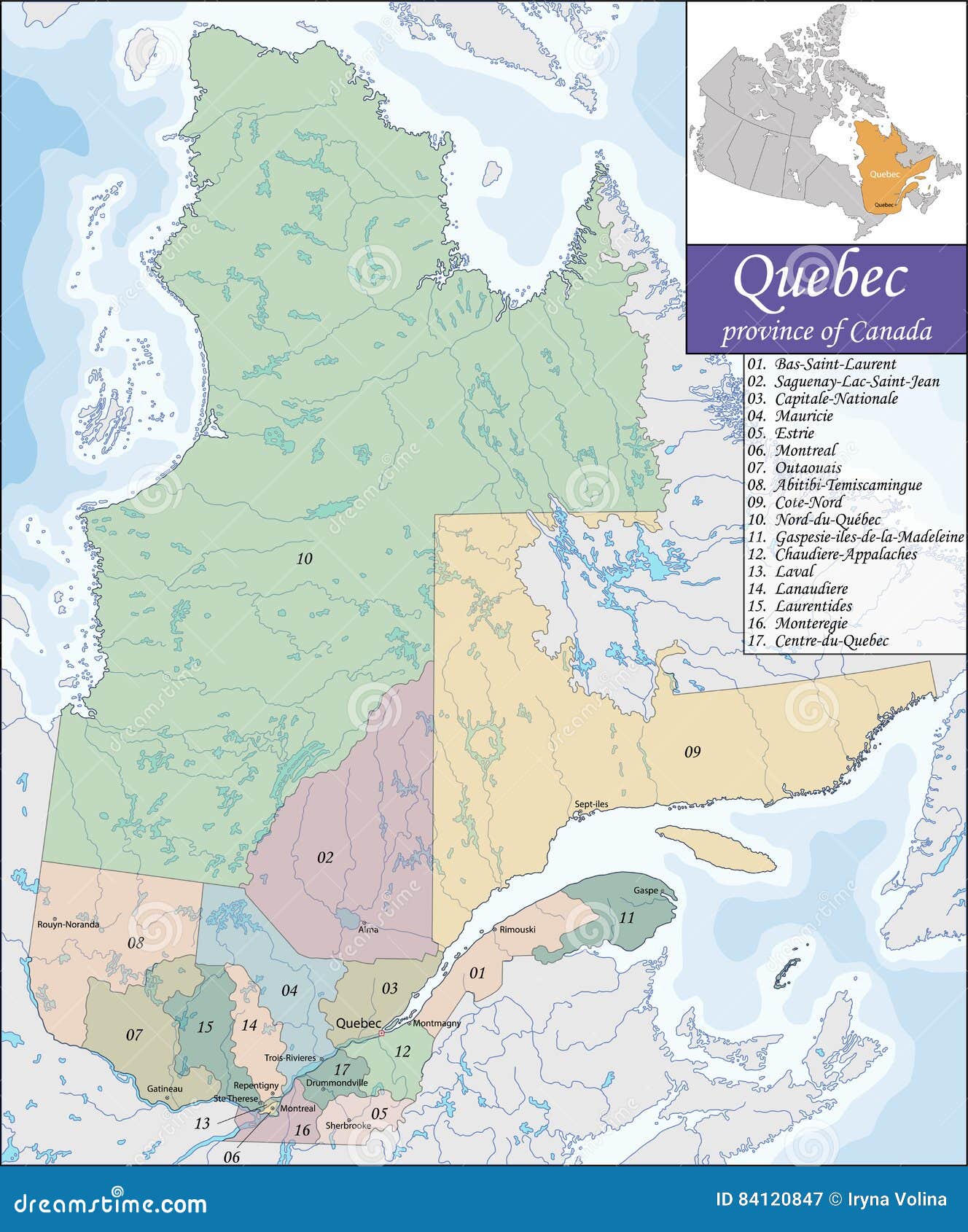 map of quebec