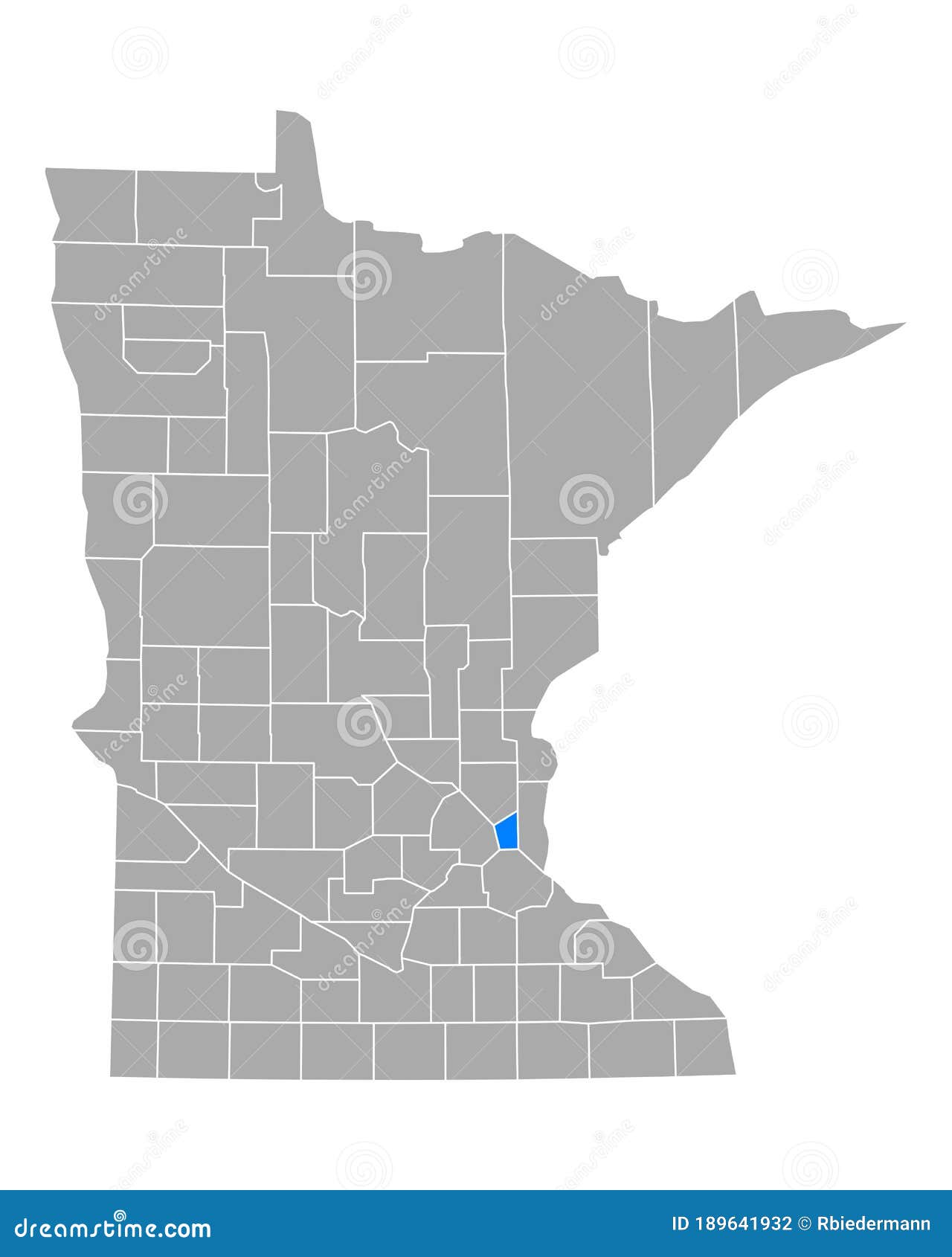 Map of Ramsey in Minnesota stock vector. Illustration of grey 189641932