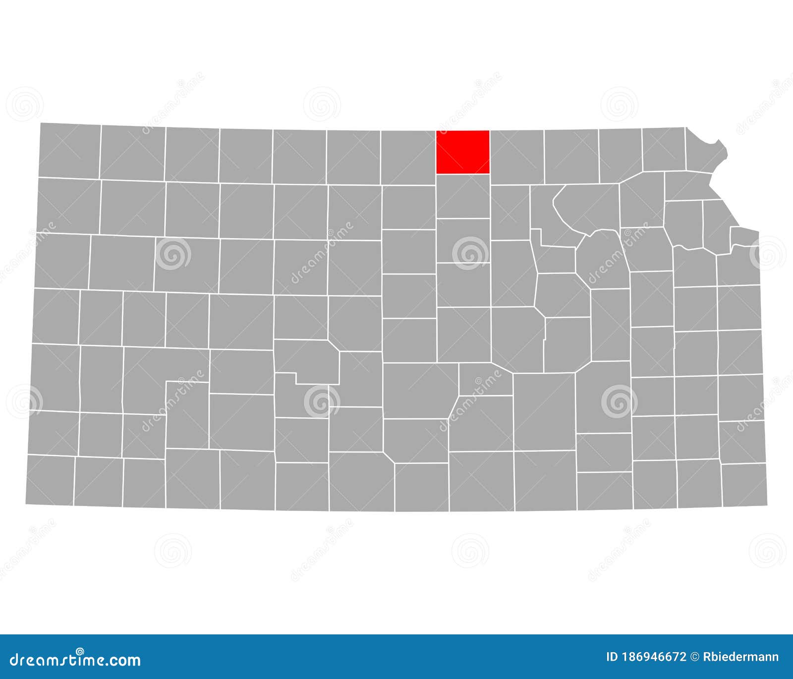 Map of Republic in Kansas stock vector. Illustration of isolated