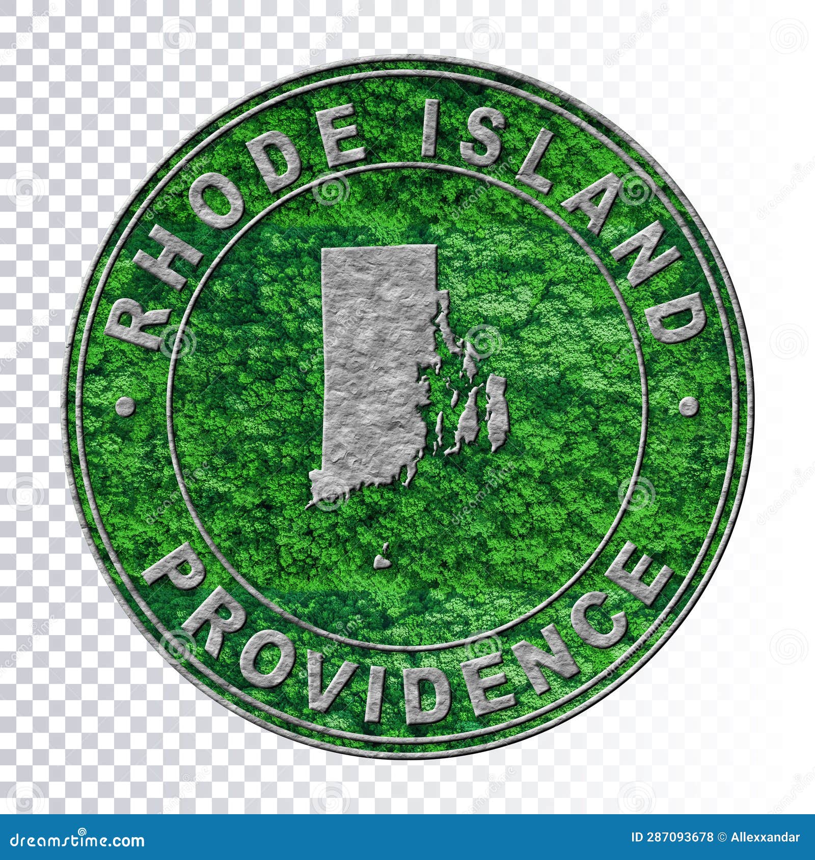 Map of Rhode Island, Environment Concept, Co2 Emission Concept Stock Illustration Illustration