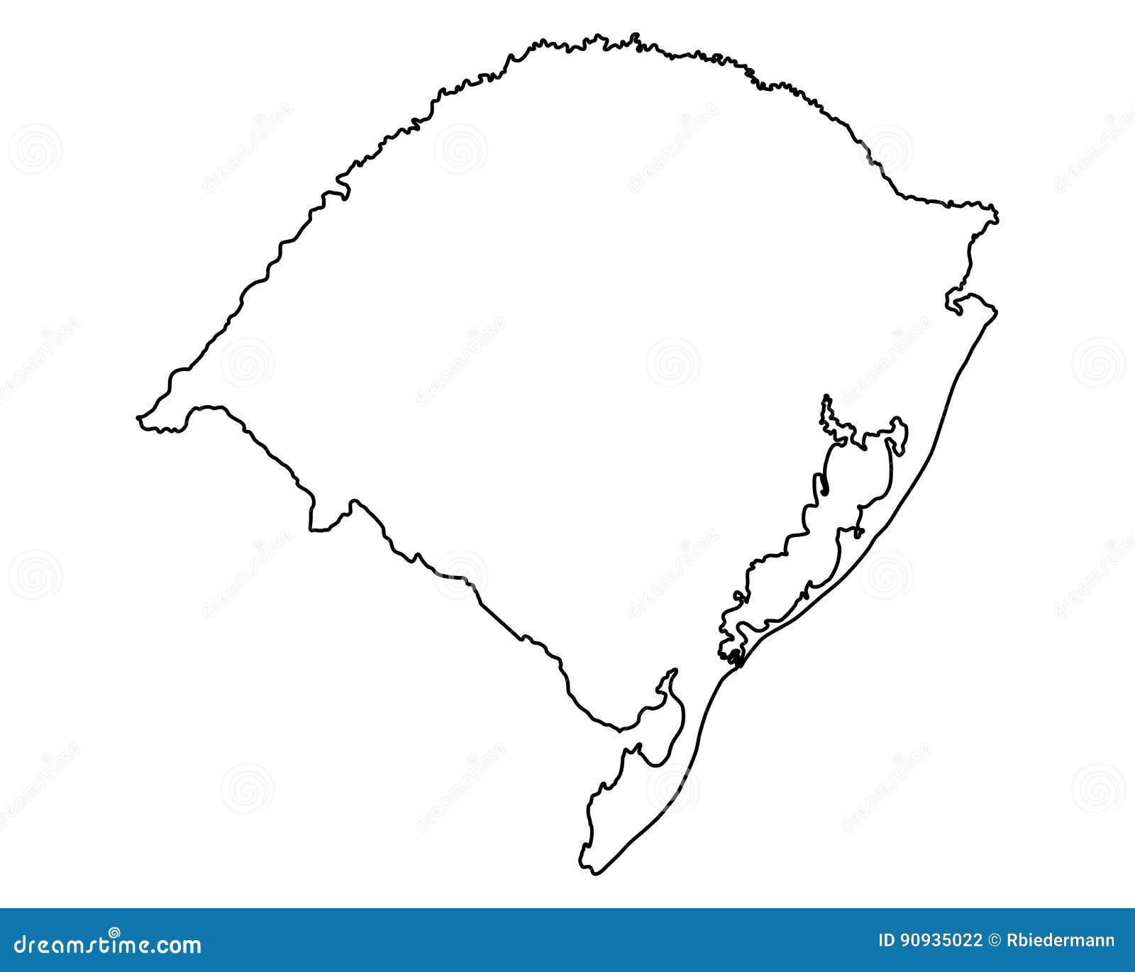 Map Of Rio Grande Do Sul Stock Vector Illustration Of Federal