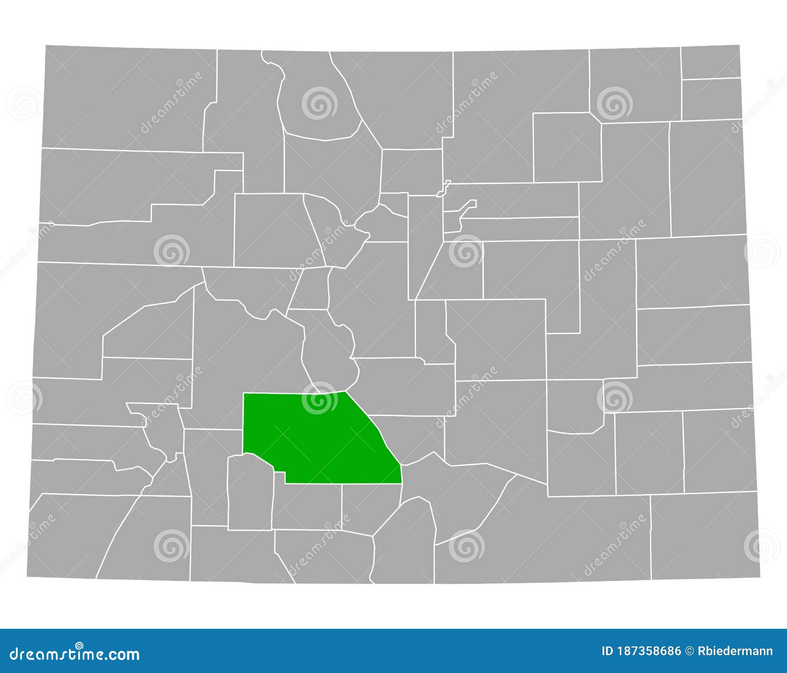 Map of Saguache in Colorado Stock Vector Illustration of green, gray