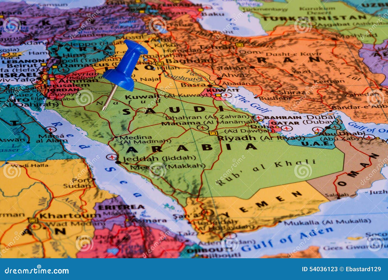 map of saudi arabia