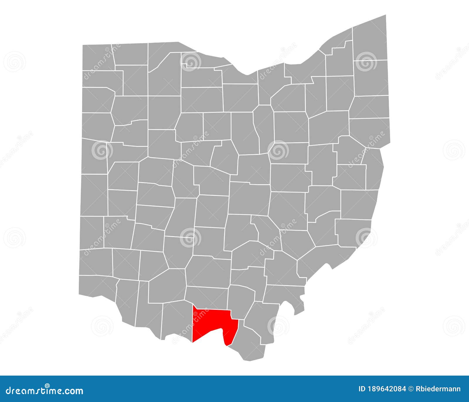 Map of Scioto in Ohio stock vector. Illustration of cartography 189642084