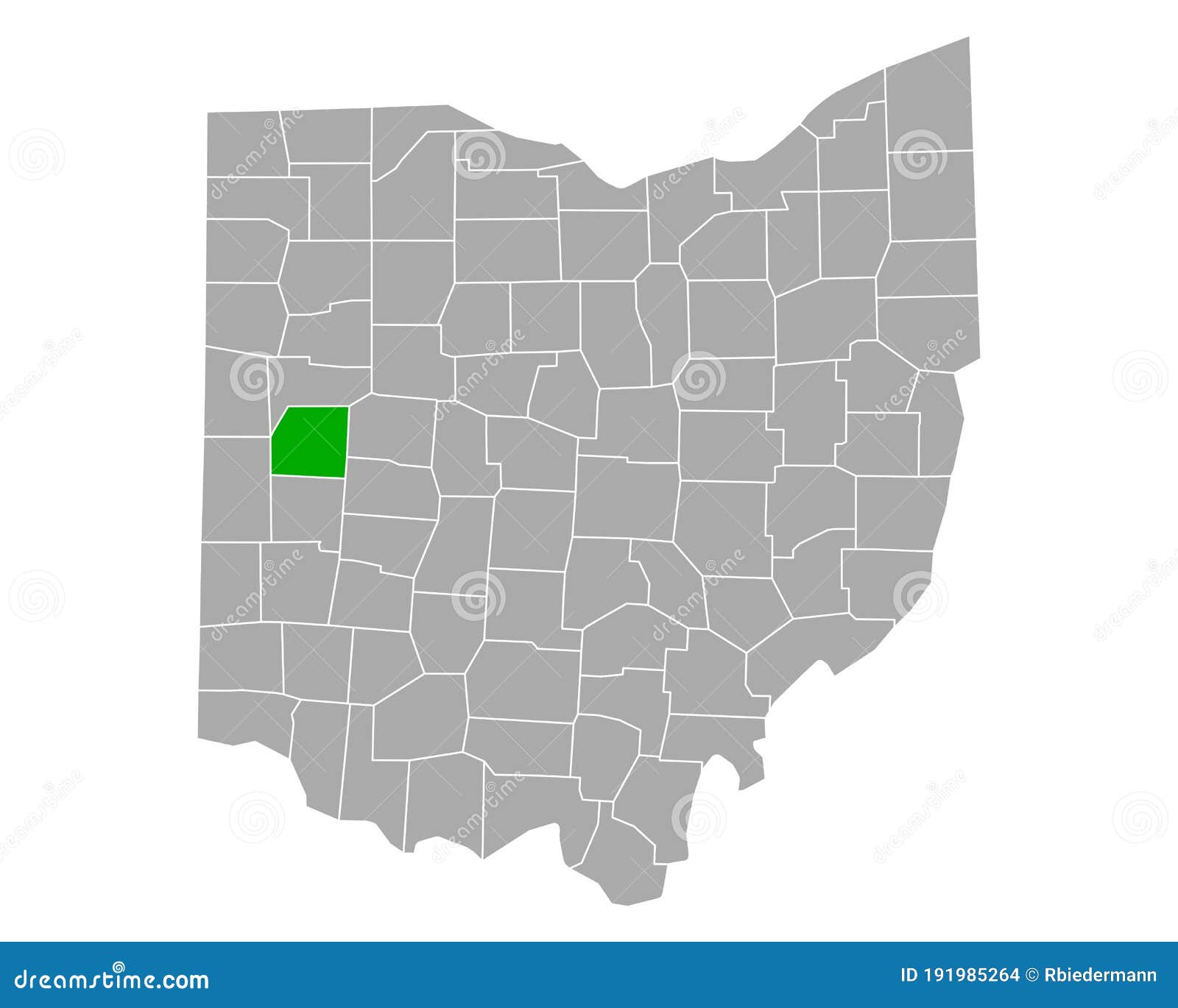 Map of Shelby in Ohio stock vector. Illustration of location 191985264