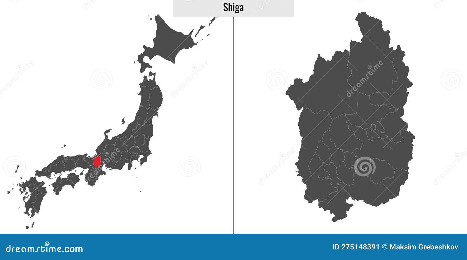 Shiga Region Location Within Japan 3d Map Royalty-Free Stock Image ...