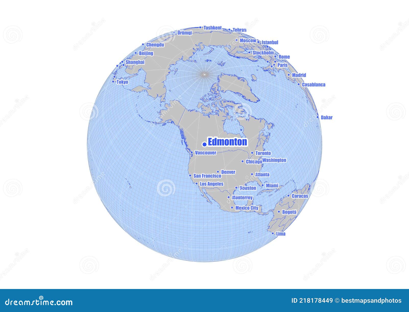 Edmonton Map Infographic Vector Isolated Illustration | CartoonDealer