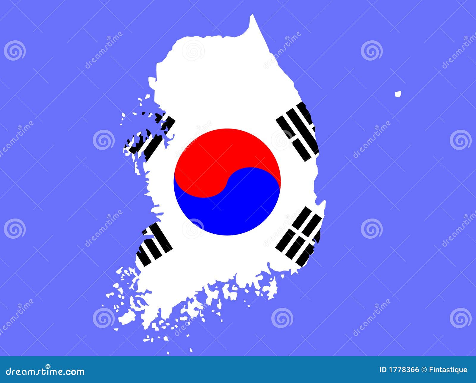 Map Of South Korea Royalty Free Stock Image - Image: 1778366