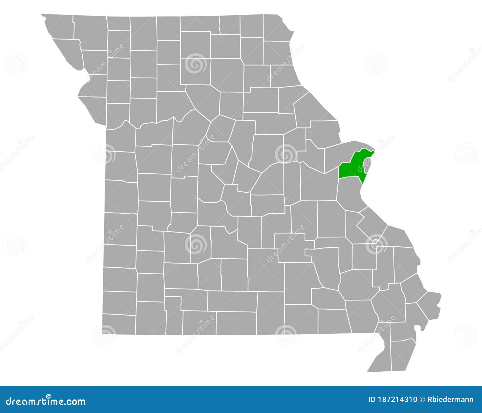 Map of St Louis County in Missouri Stock Vector - Illustration of