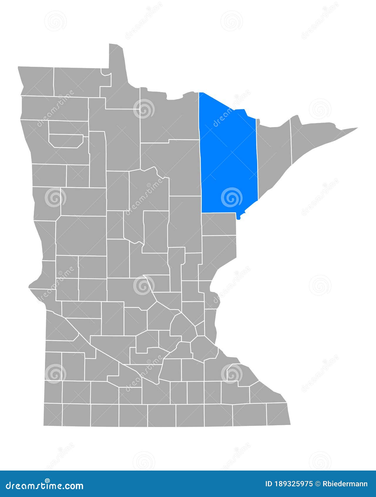 Map of St Louis in Minnesota Stock Vector Illustration of line