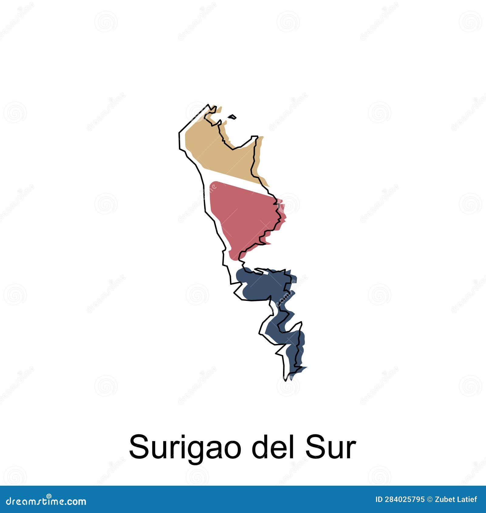map of surigao del sur geometric , world map international  template with outline graphic sketch style  on