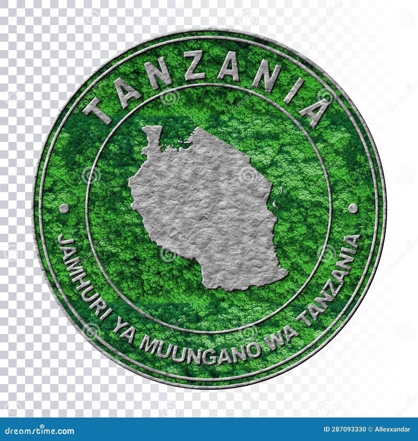 Map of Tanzania, Environment Concept, Co2 Emission Concept Stock