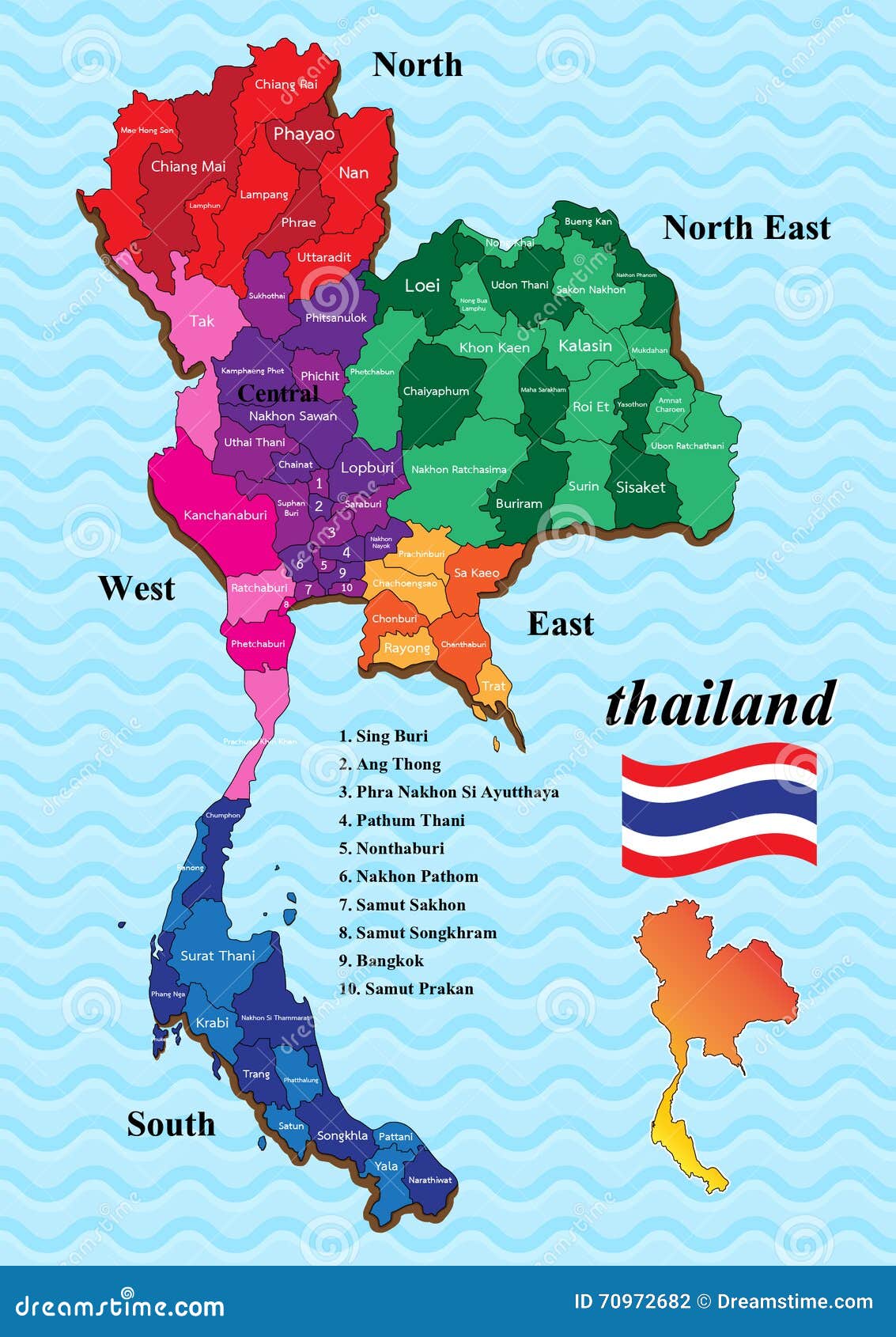 Map Thailand Illustration Megapixl