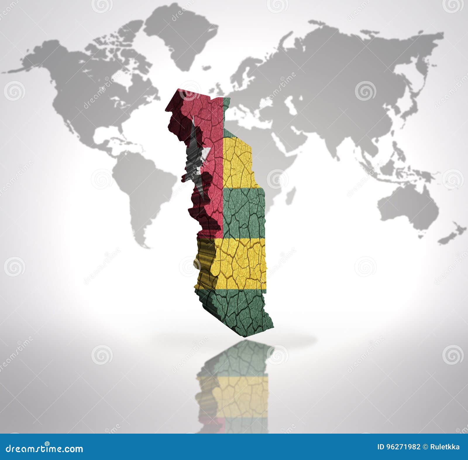 Map Of Togo Stock Illustration Illustration Of Ensign 96271982