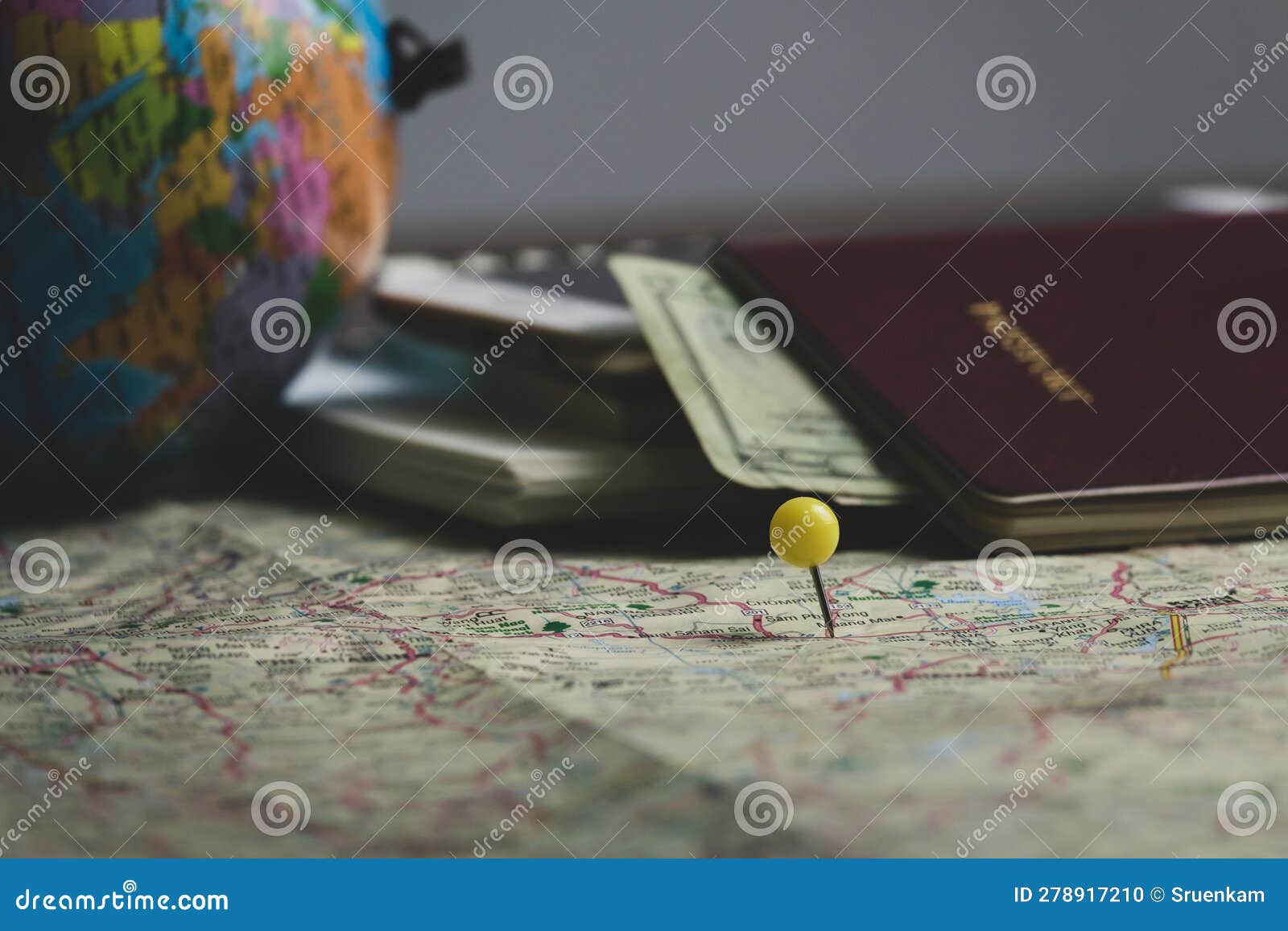 Map travel planner pin stock photo. Image of people 278917210