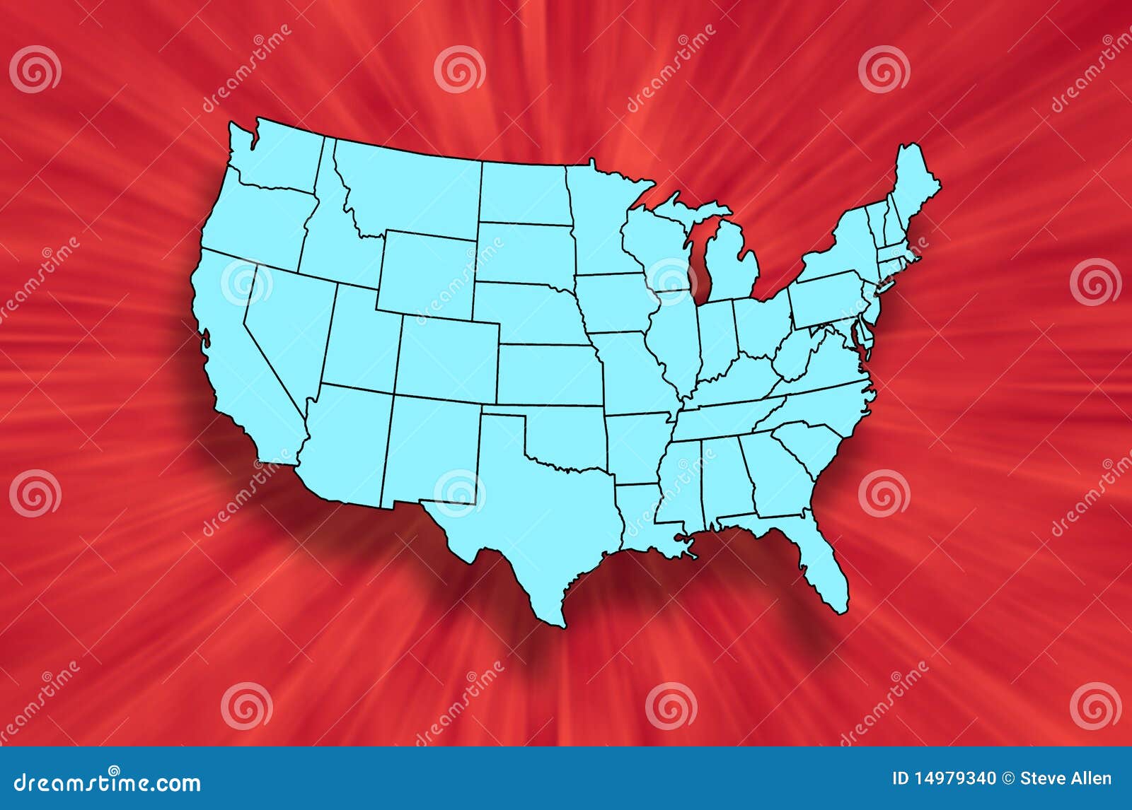 map of us mainland states