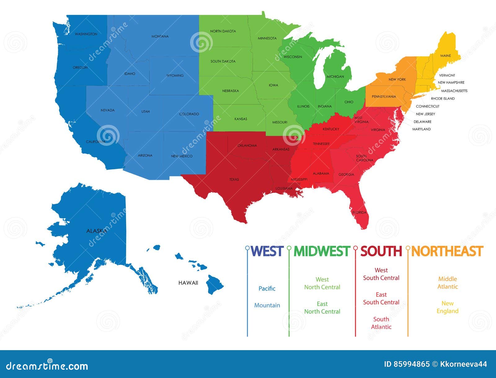 map of us regions. maps usa
